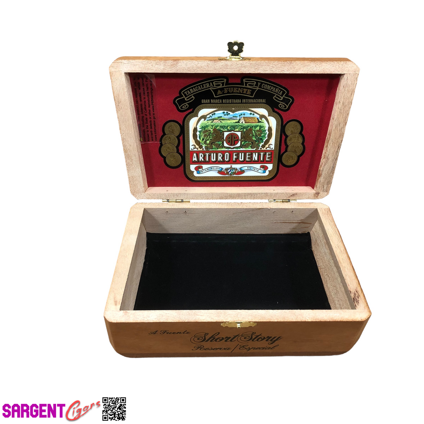 Arturo Fuente Short Story Empty Wooden Cigar Box 8x5x3 (1)