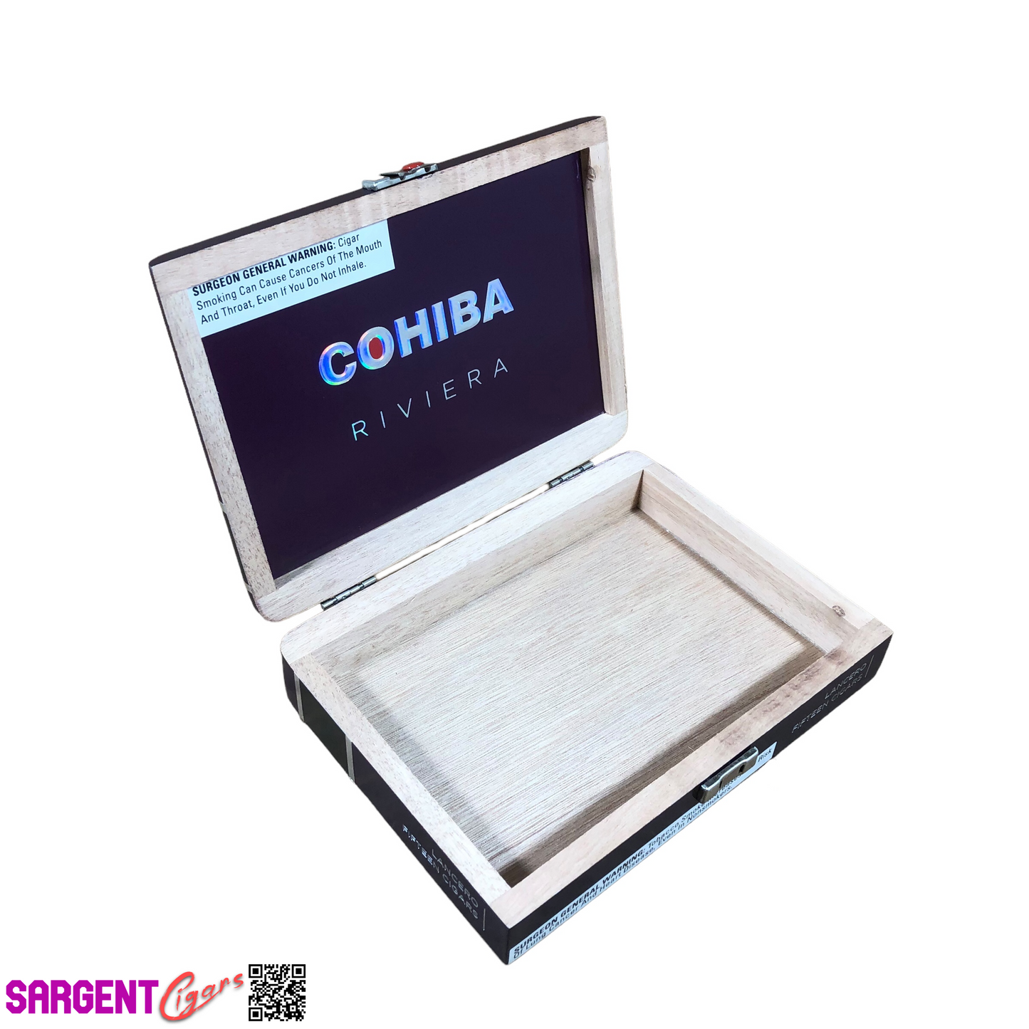 Cohiba Riviera Lancero Empty Wooden Cigar Box 8x6x1.5