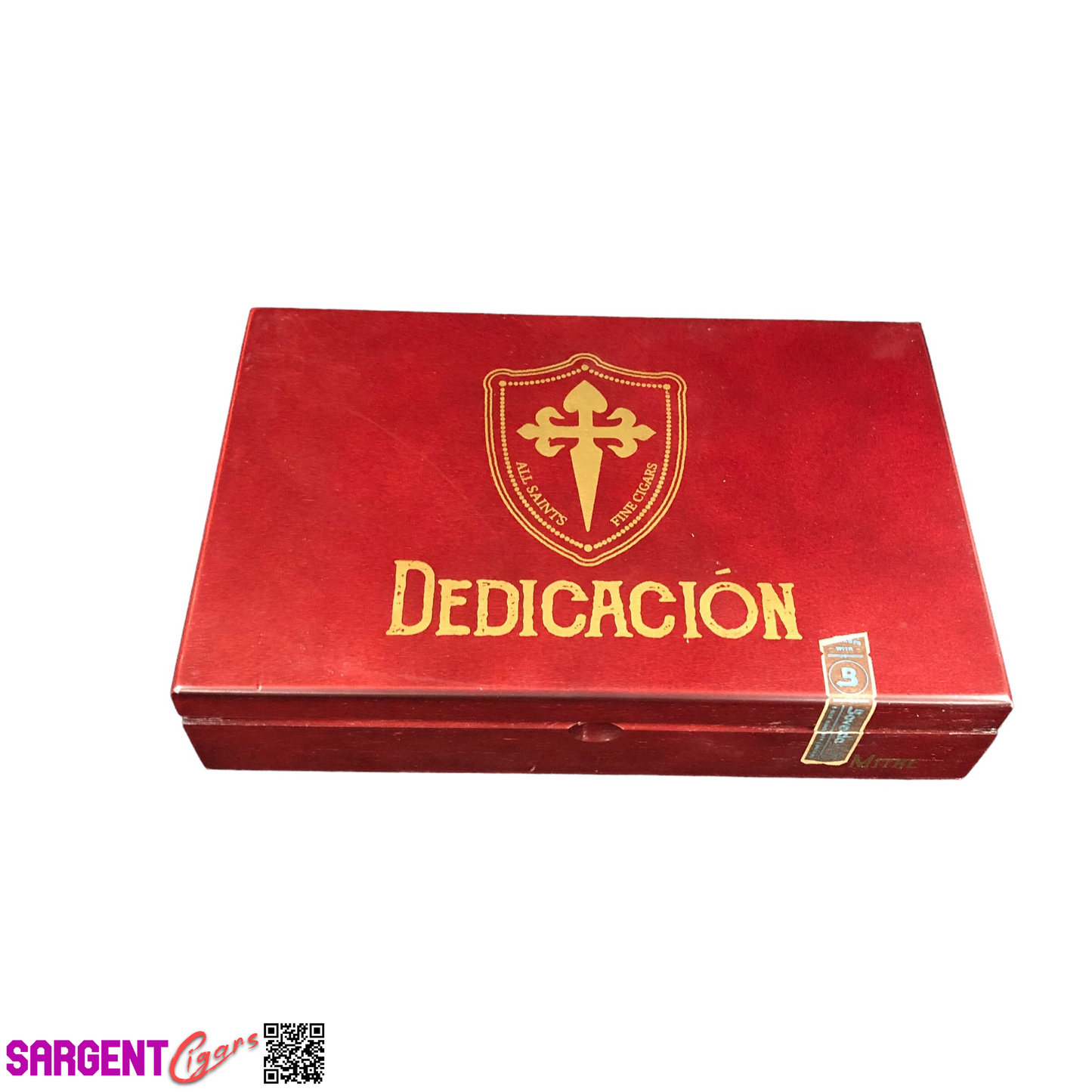 All Saints Cigars Dedication Mitre Empty Wooden Cigar Box 9.5x6x2