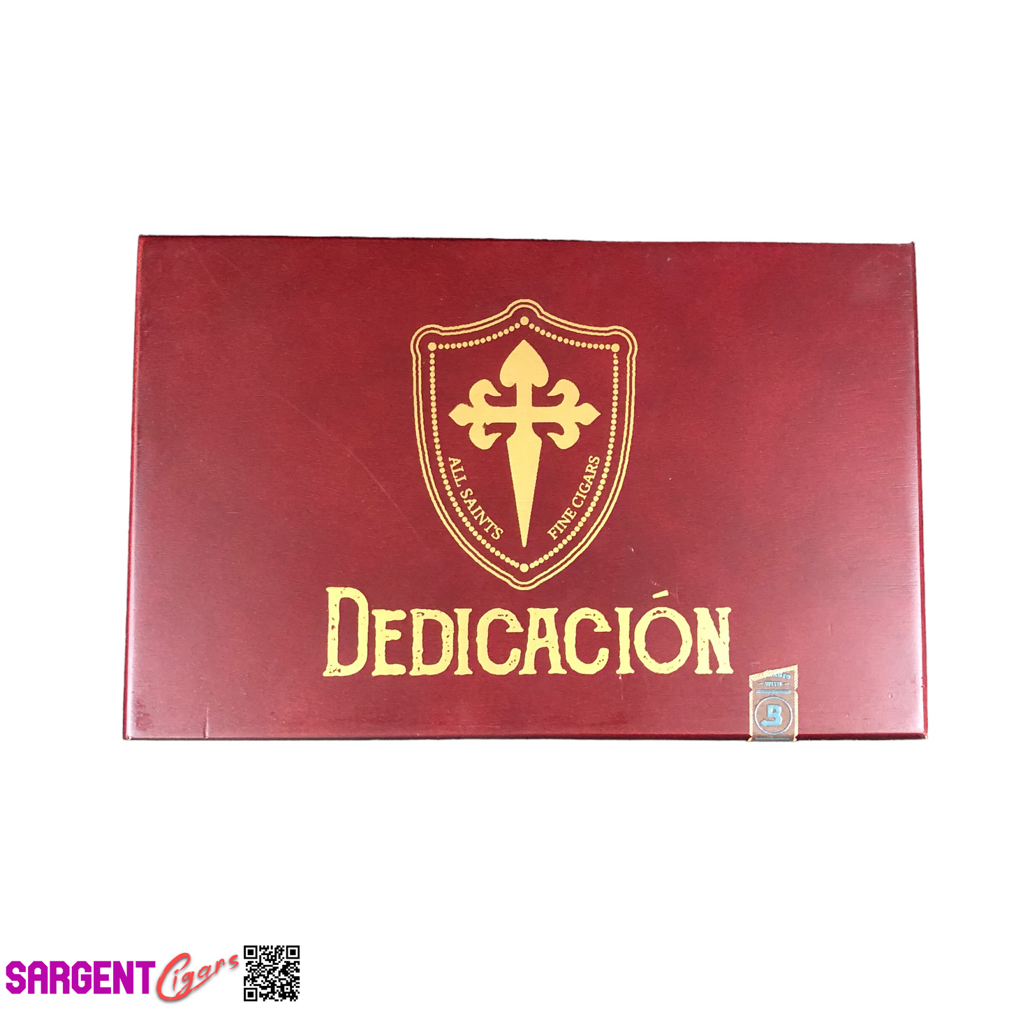 All Saints Cigars Dedication Mitre Empty Wooden Cigar Box 9.5x6x2