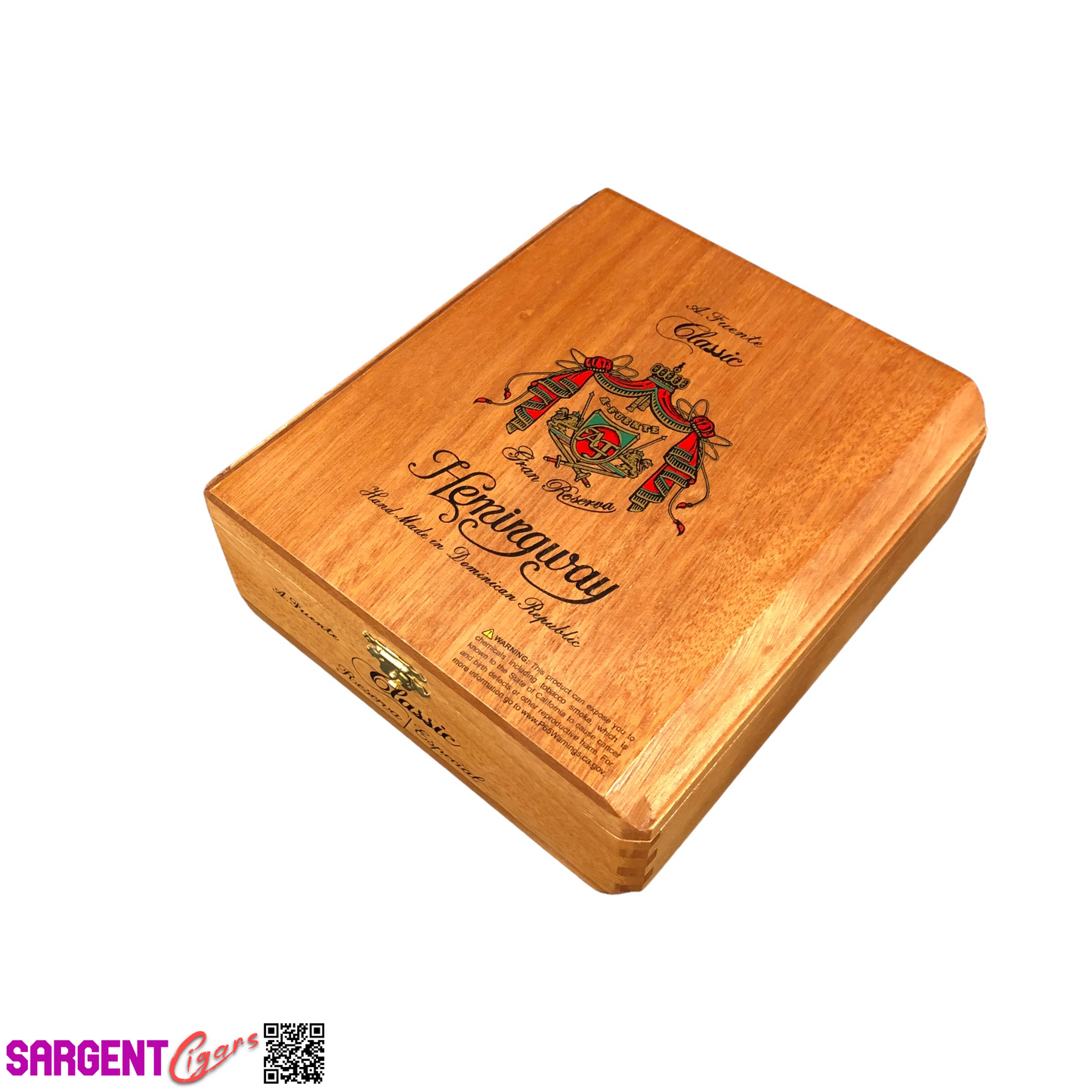 Arturo Fuente Hemingway Classic Empty Wooden Cigar Box 7.25x7.75x2.75