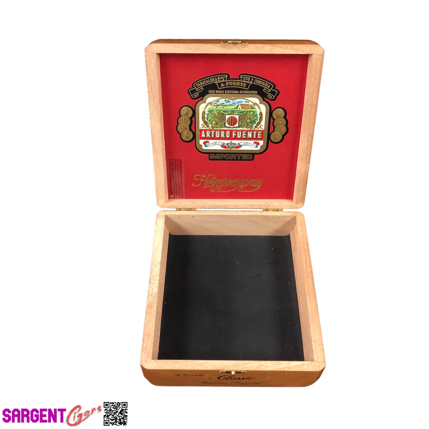 Arturo Fuente Hemingway Classic Empty Wooden Cigar Box 7.25x7.75x2.75