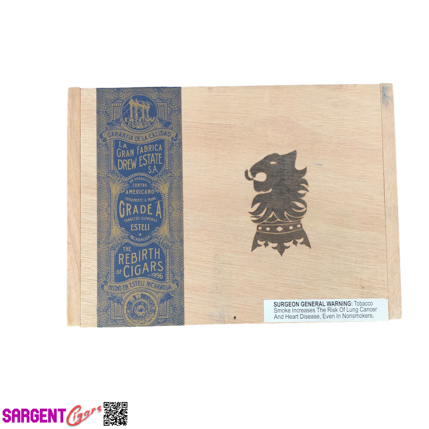 Undercrown Maduro Gordito Empty Wooden Cigar Box 9.5x7x3.5