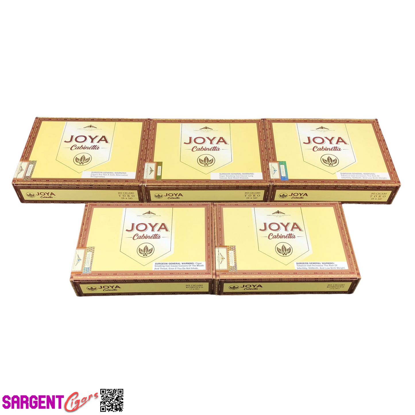 Lot of 5 Joya Cabinetta Empty Cigar Boxes #48