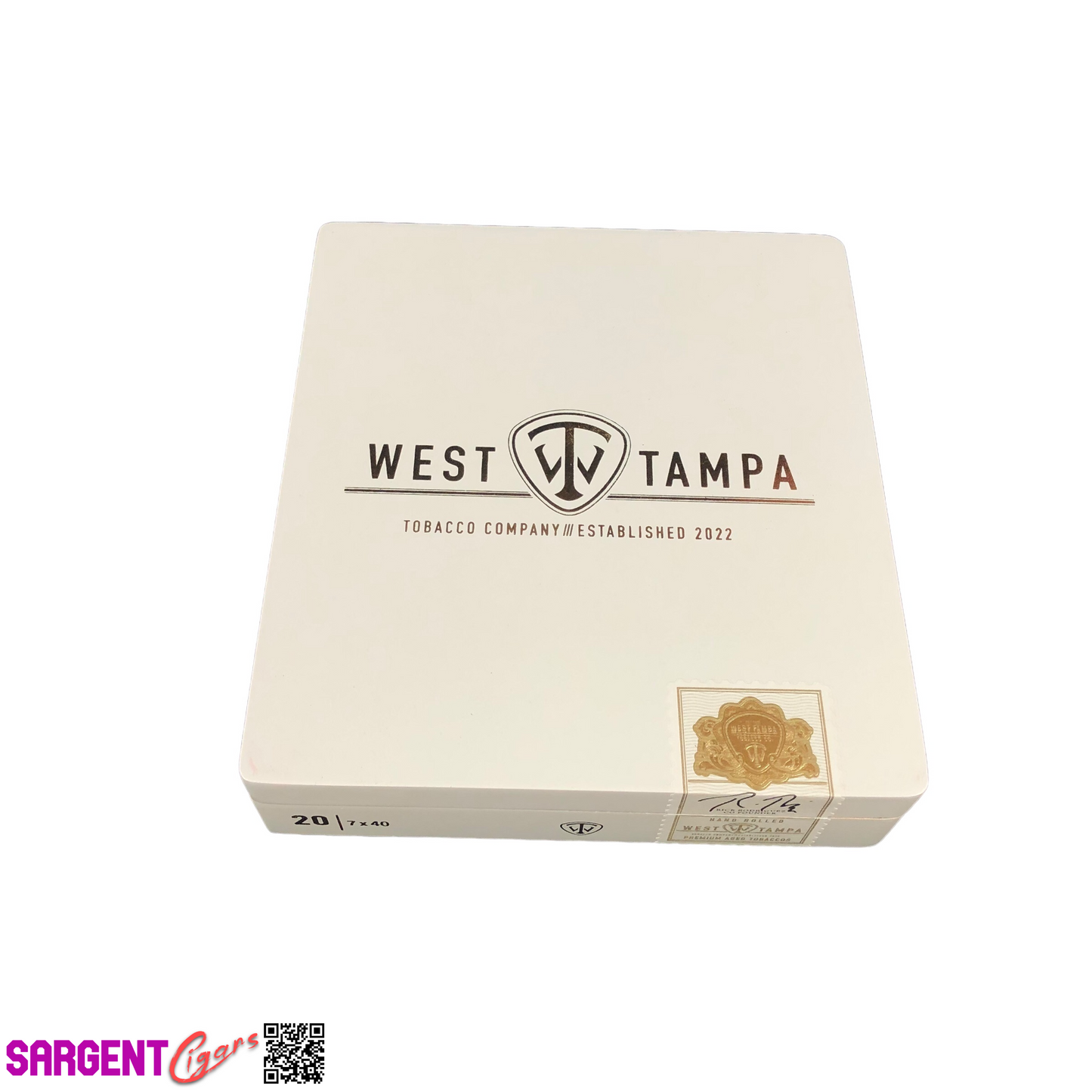 West Tampa White Lancero Empty Wooden Cigar Box 7.25x8x1.75