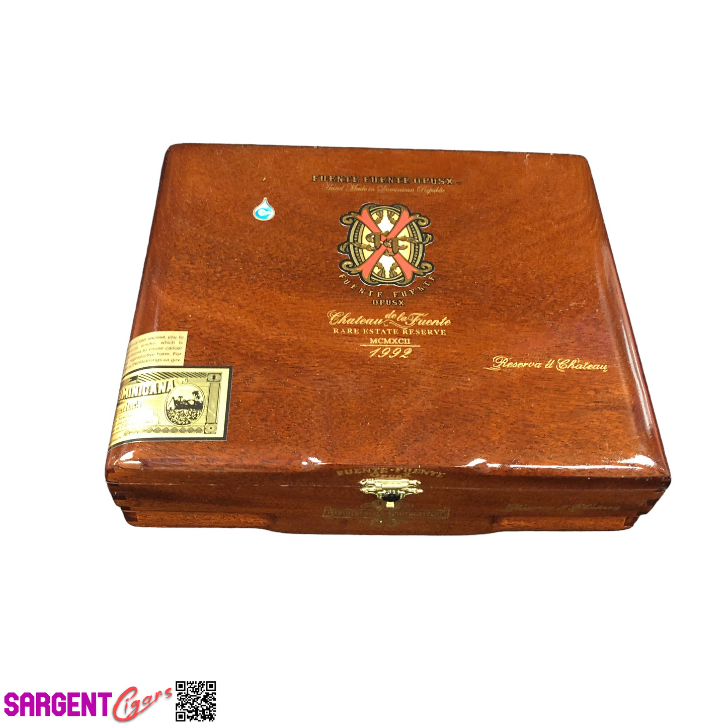 Arturo Fuente Opus X Reserva Chateau Empty Wooden Cigar Box 9.5x8x2.75