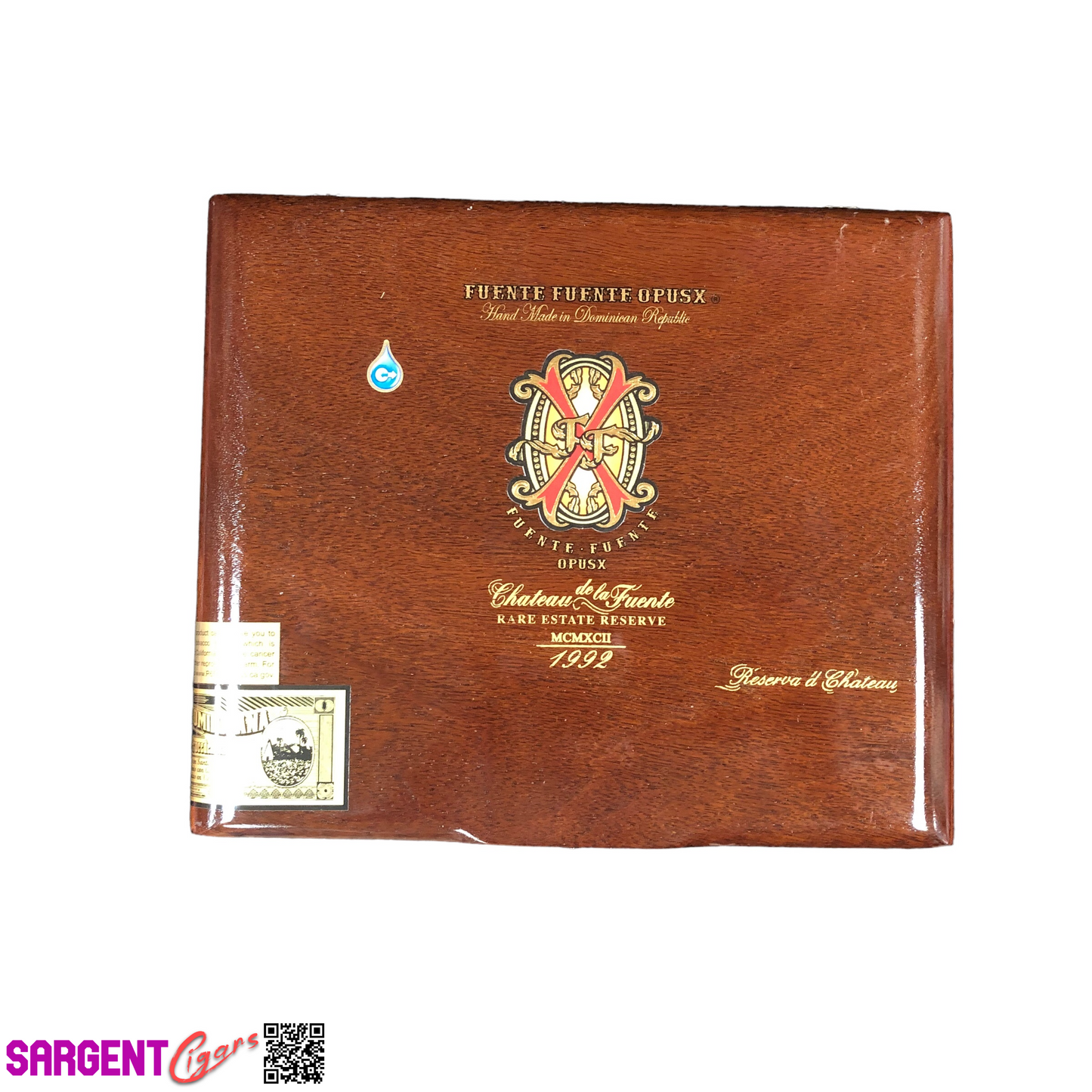 Arturo Fuente Opus X Reserva Chateau Empty Wooden Cigar Box 9.5x8x2.75