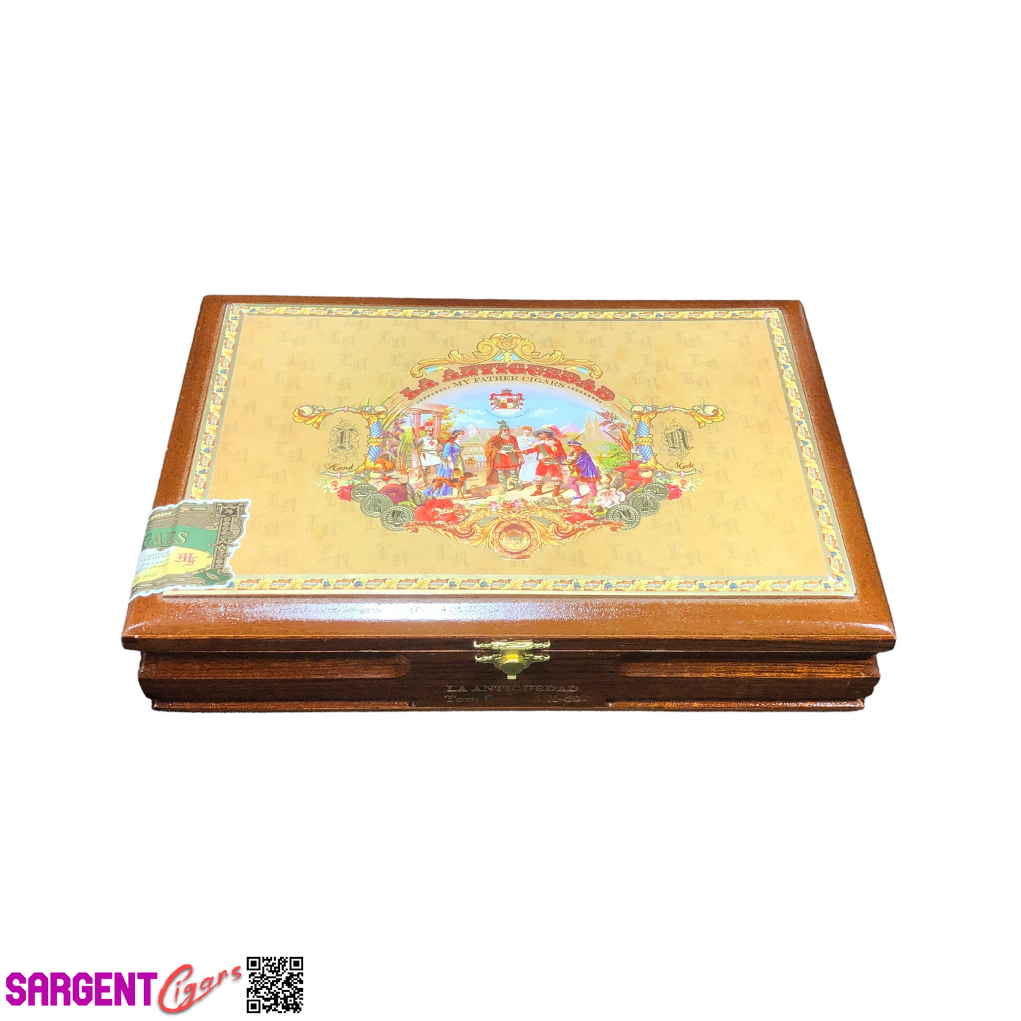 My Father Cigars La Antiguedad Toro Gordo Empty Wooden Cigar Box 10.5x7x2.25