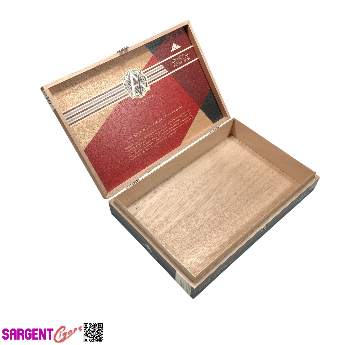 Avo Syncro Nicaragua Toro Empty Wooden Cigar Box 9.5x7x1.75