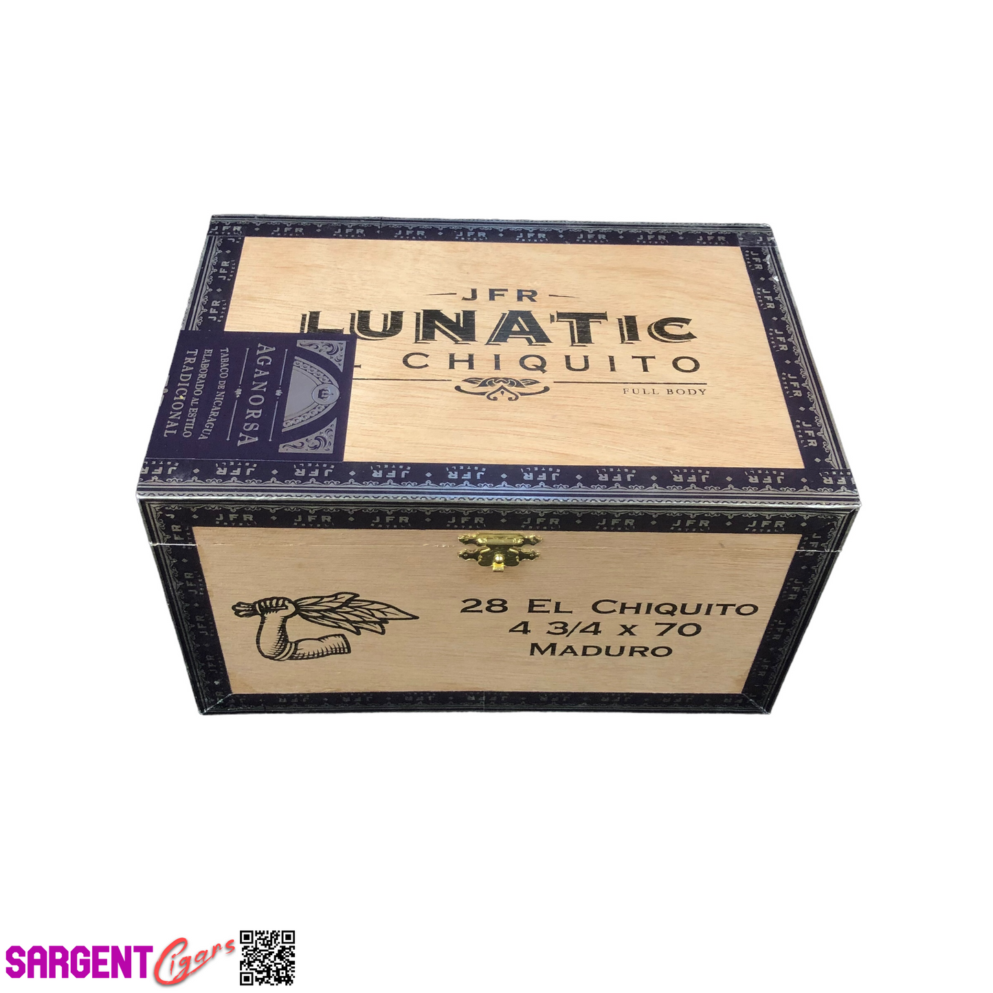 JFR Lunatic El Chiquito Casa Fernandez Empty Wooden Cigar Box 8.5x5.75x5