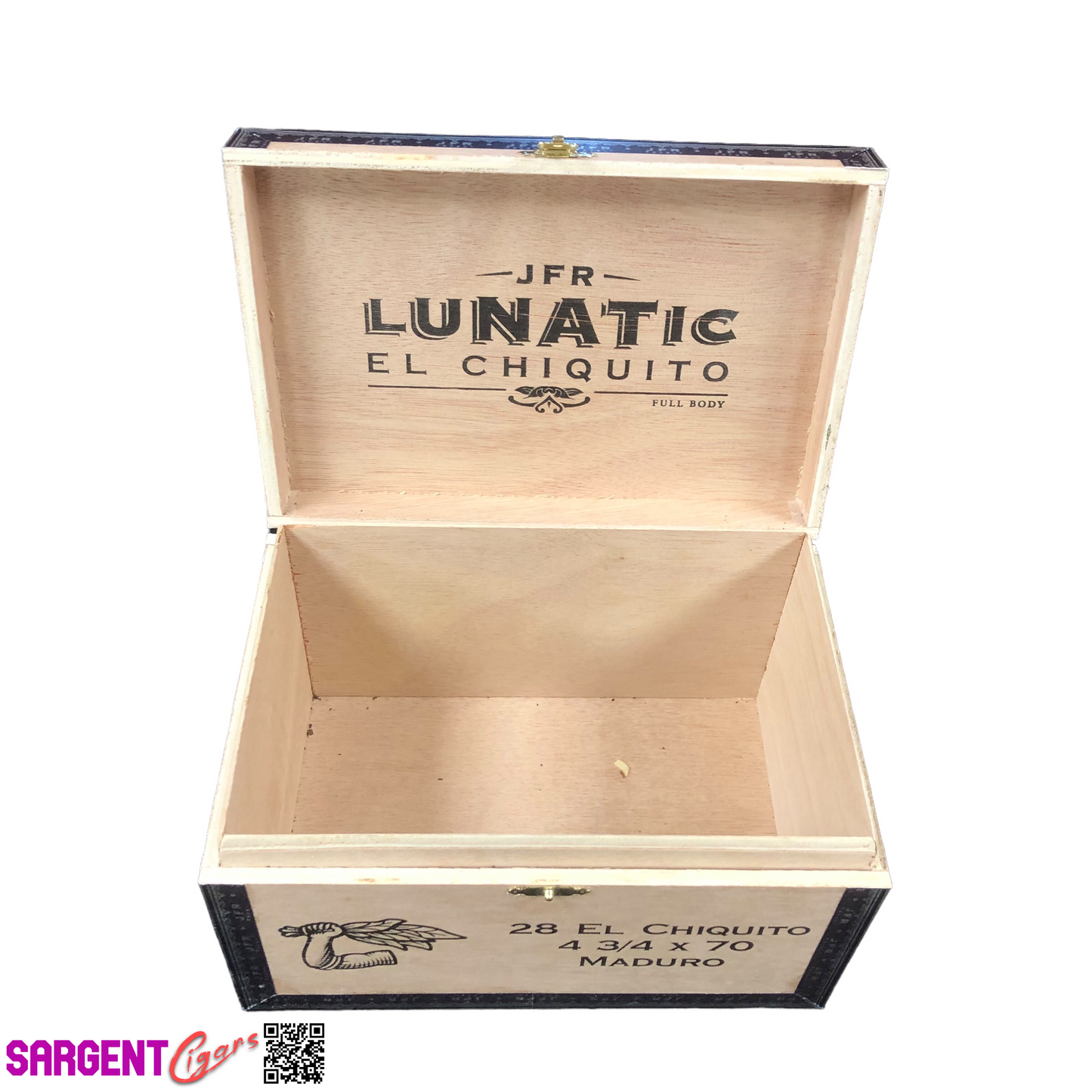 JFR Lunatic El Chiquito Casa Fernandez Empty Wooden Cigar Box 8.5x5.75x5