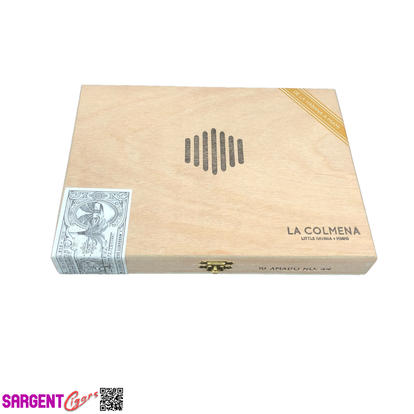 Warped Cigars La Colmena Empty Wooden Cigar Box 9x6.75x1.25