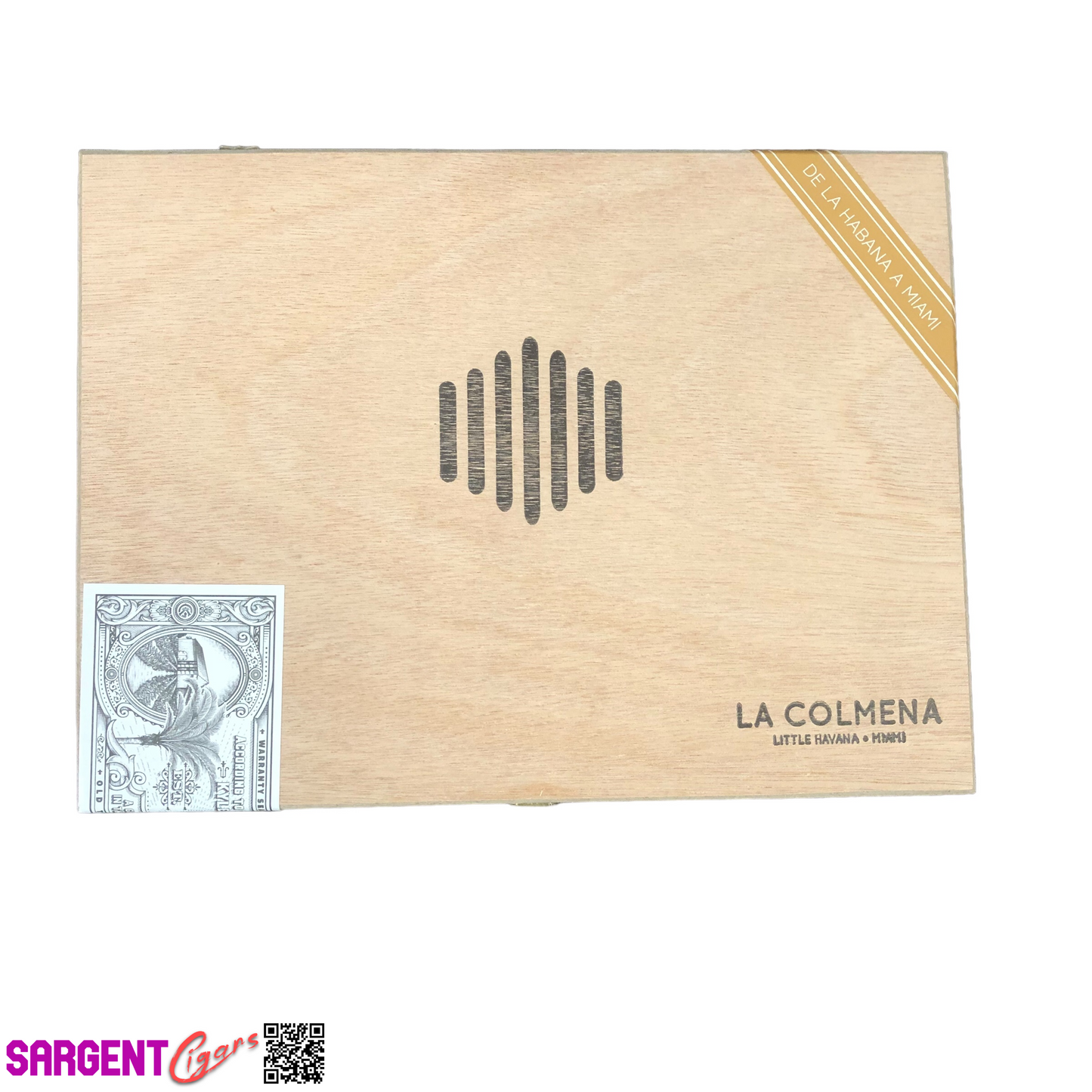 Warped Cigars La Colmena Empty Wooden Cigar Box 9x6.75x1.25