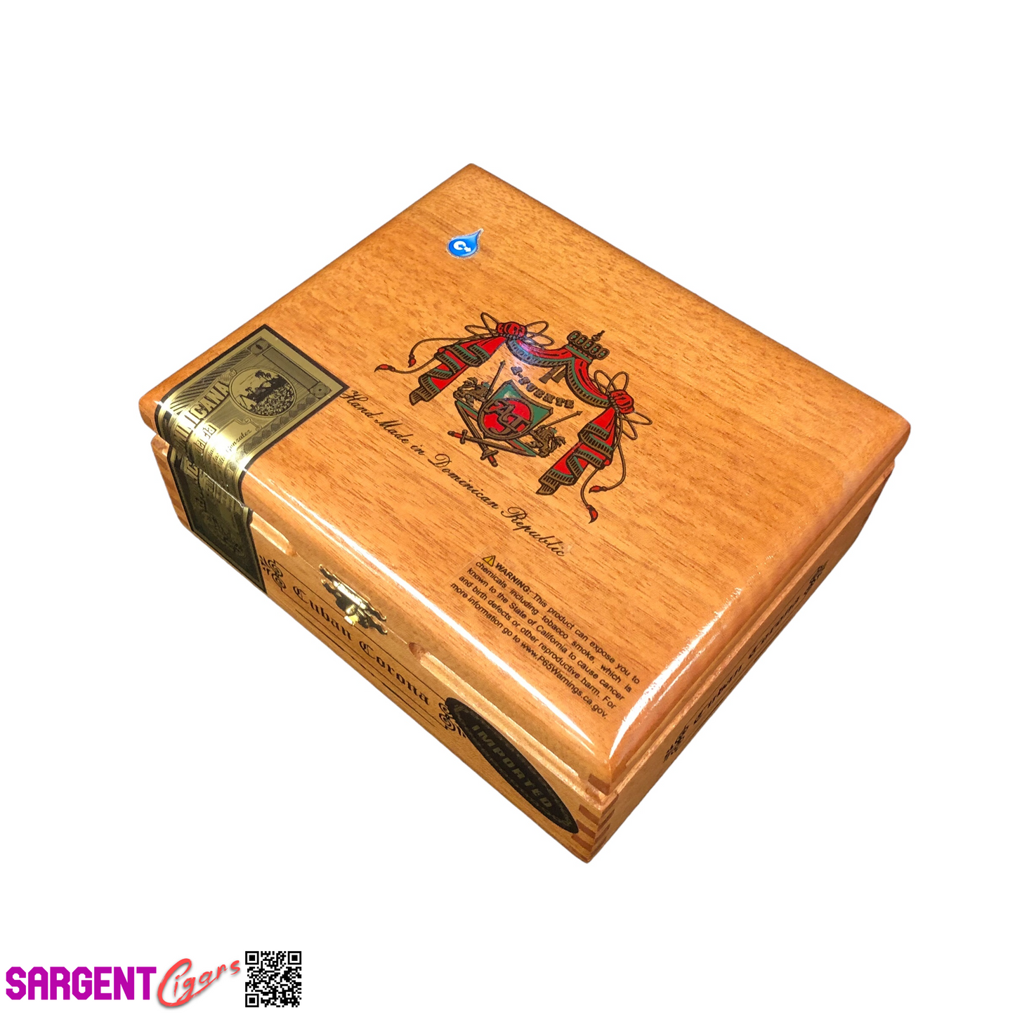 Arturo Fuente Cube Corona Empty Wooden Cigar Box 7x6x2.75