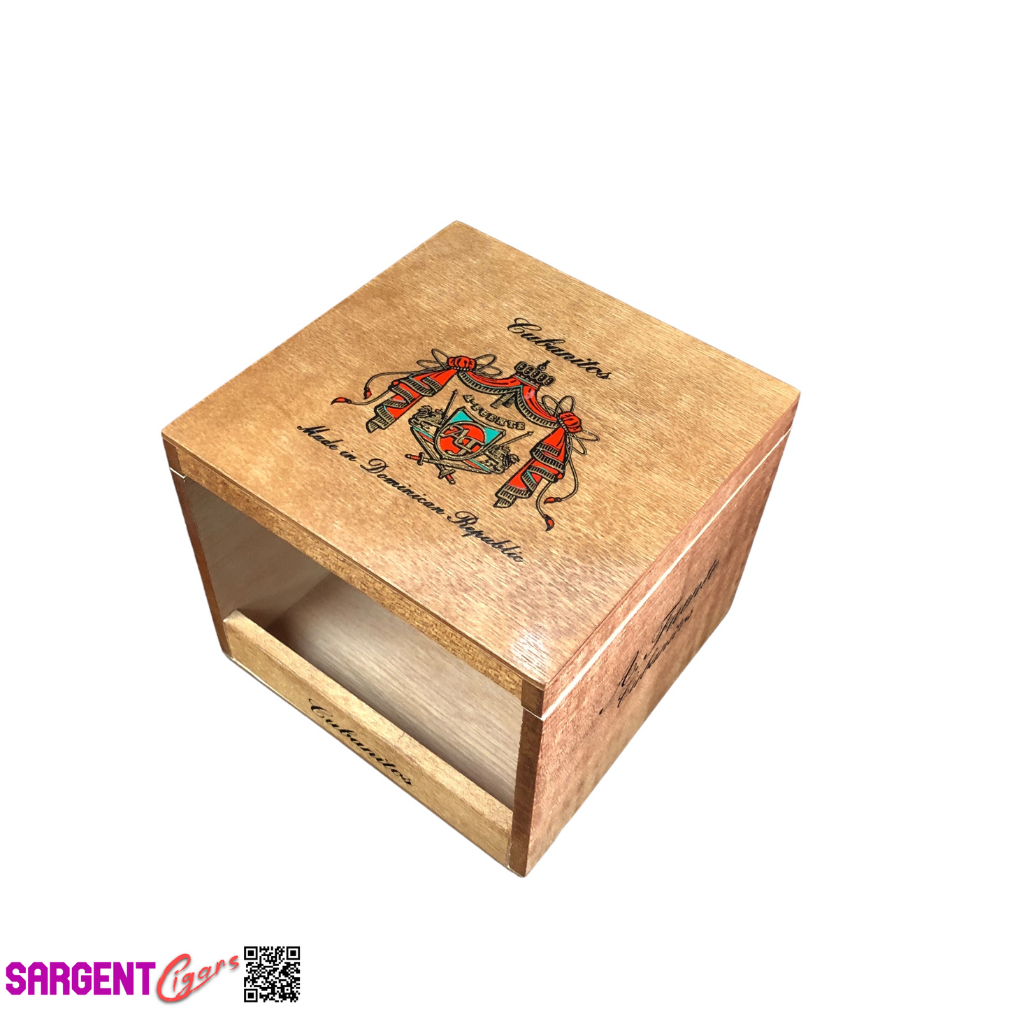 Arturo Fuente Cube Empty Wooden Cigar Box 5.75x5.75x4.75