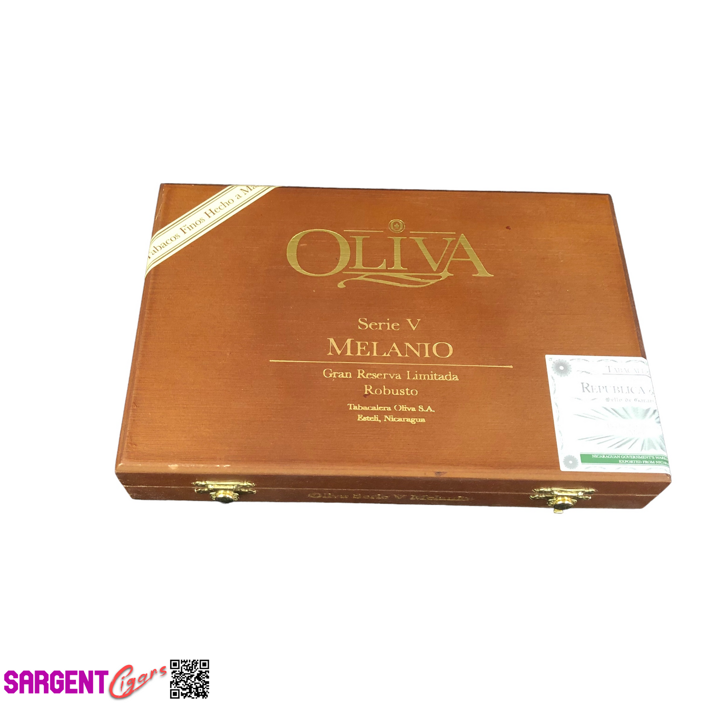 Oliva Serie V Melanio Robusto Empty Wooden Cigar Box 9x6x1.5