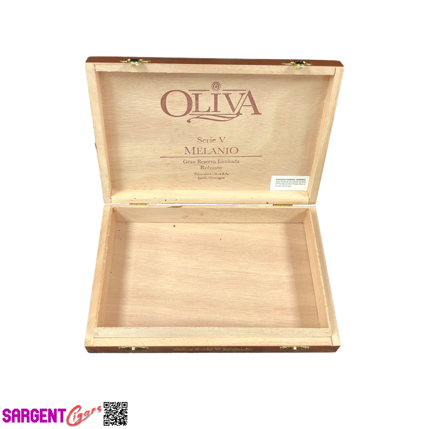 Oliva Serie V Melanio Robusto Empty Wooden Cigar Box 9x6x1.5