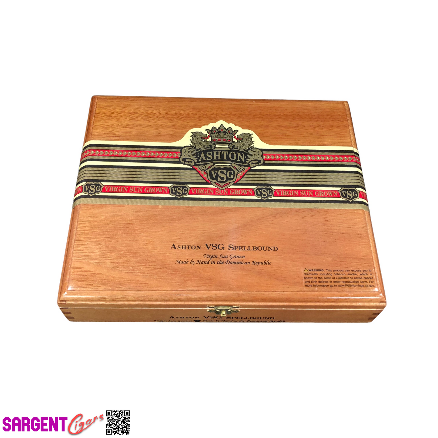 Ashton VSG Spellbound Empty Wooden Cigar Box 10x8.5x2