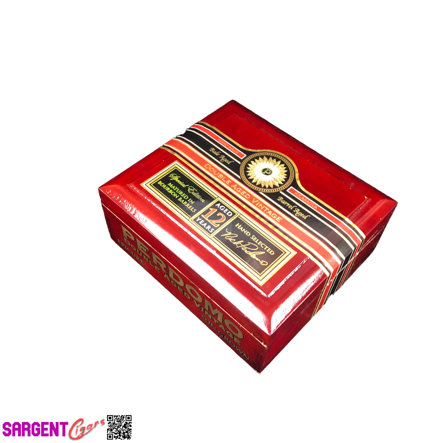 Perdomo Double Aged Vintage Sun Grown Epicure Empty Wooden Cigar Box 8x7x3.25