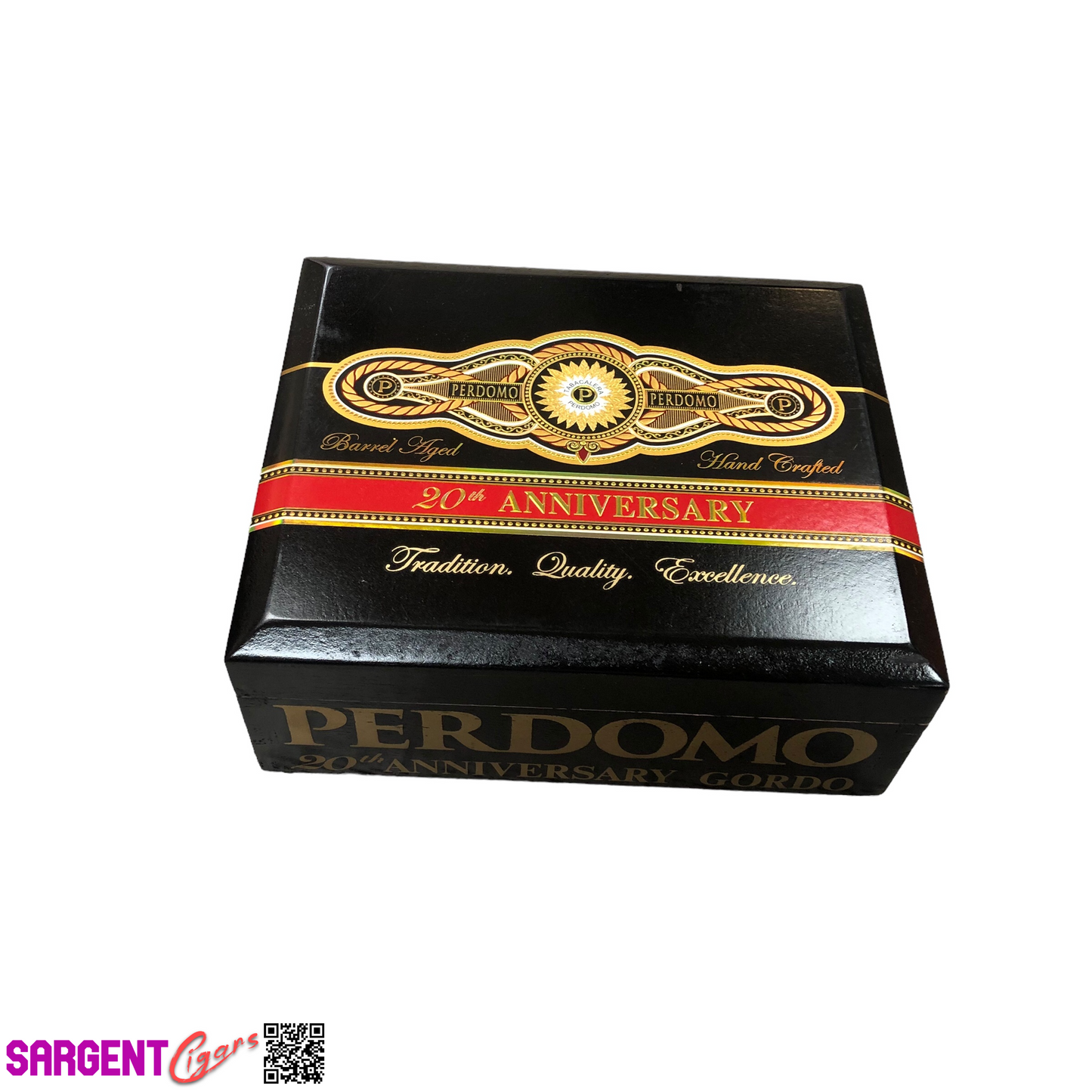 Perdomo 20th Anniversary Maduro Gordo Empty Wooden Cigar Box 8.5x7x3.25