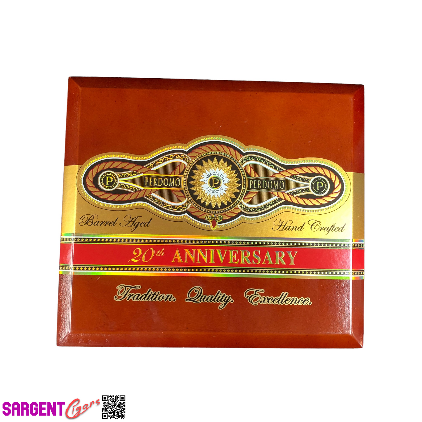 Perdomo 20th Anniversary Connecticut Epicure Empty Wooden Cigar Box 8x7x3.5