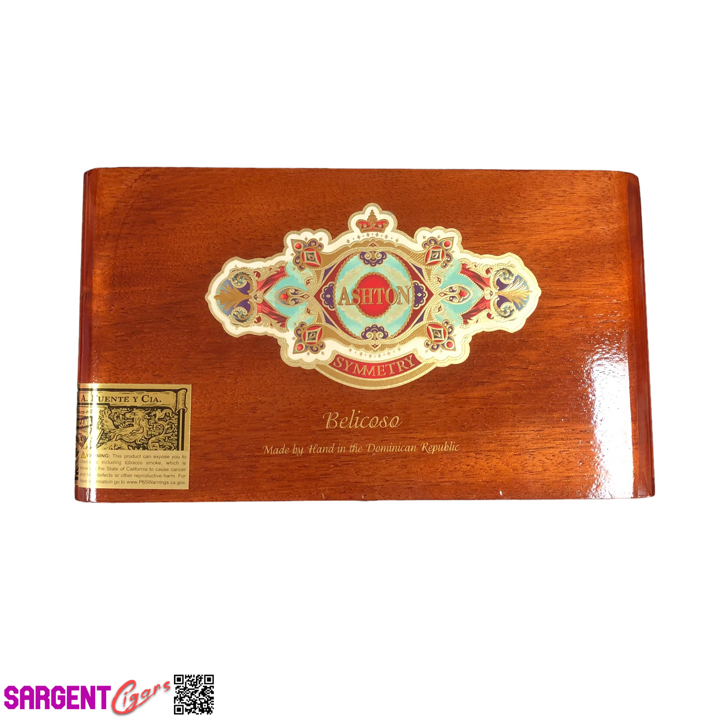 Ashton Symmetry Belicoso Empty Wooden Cigar Box 11.5x6.5x2