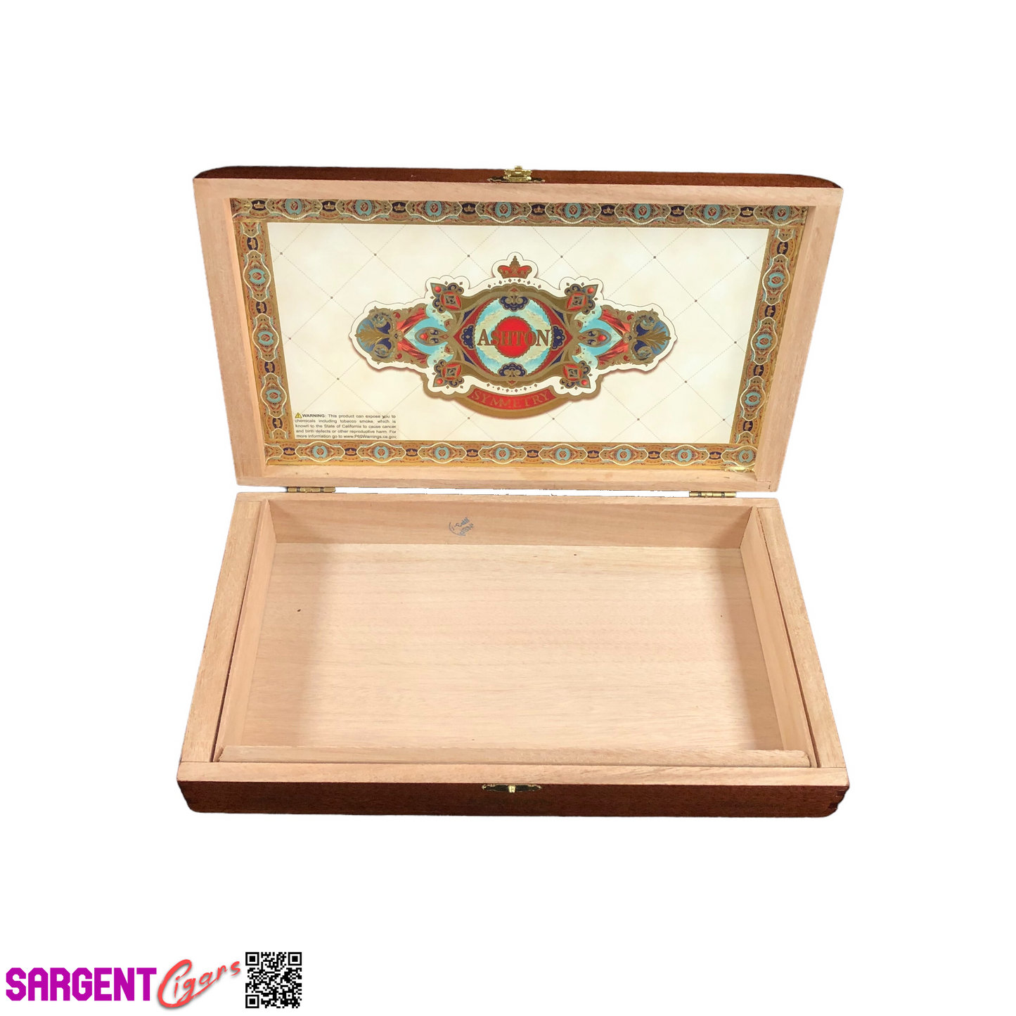 Ashton Symmetry Belicoso Empty Wooden Cigar Box 11.5x6.5x2