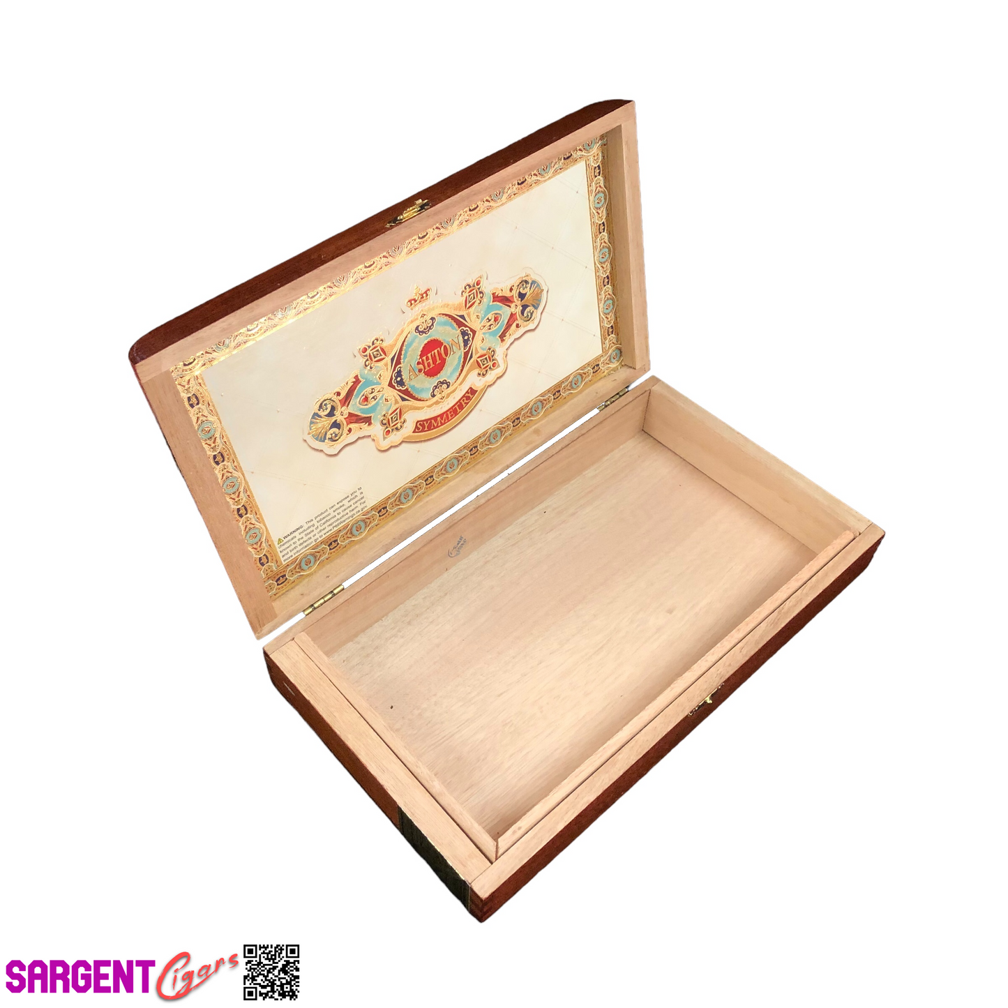 Ashton Symmetry Belicoso Empty Wooden Cigar Box 11.5x6.5x2