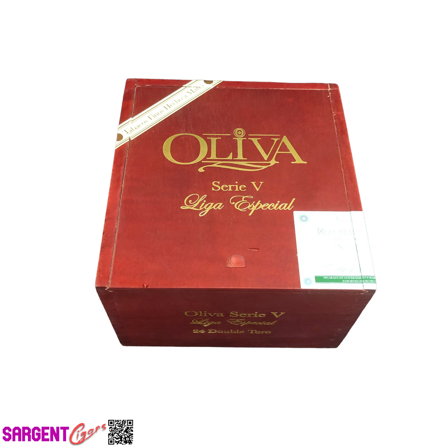 Oliva Serie V Double Toro Empty Wooden Cigar Box 6.25x6.75x4