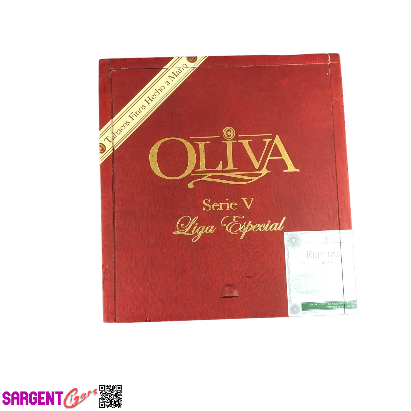 Oliva Serie V Double Toro Empty Wooden Cigar Box 6.25x6.75x4