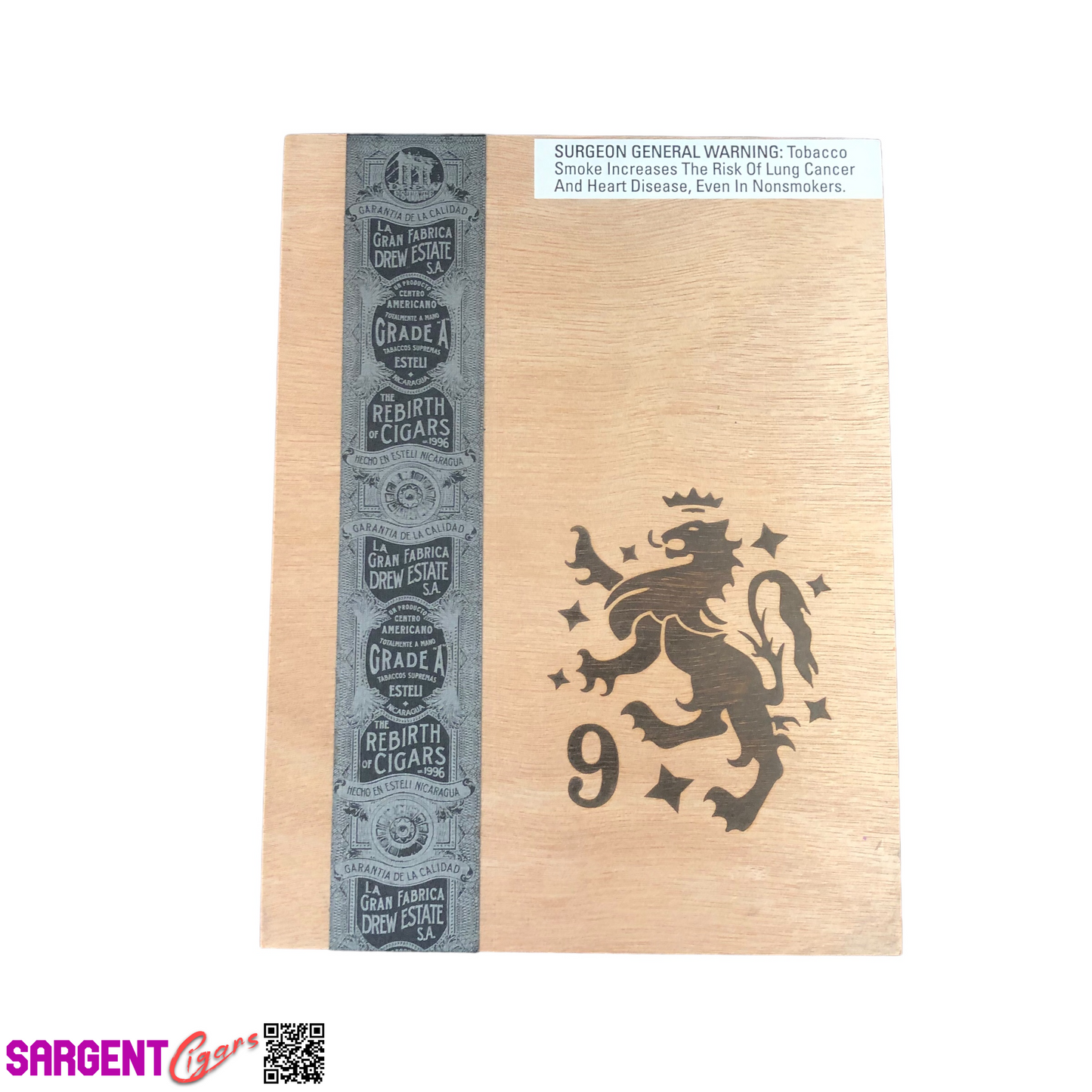 Liga Privada No9 Corona Doble Empty Wooden Cigar Box 6x8x4