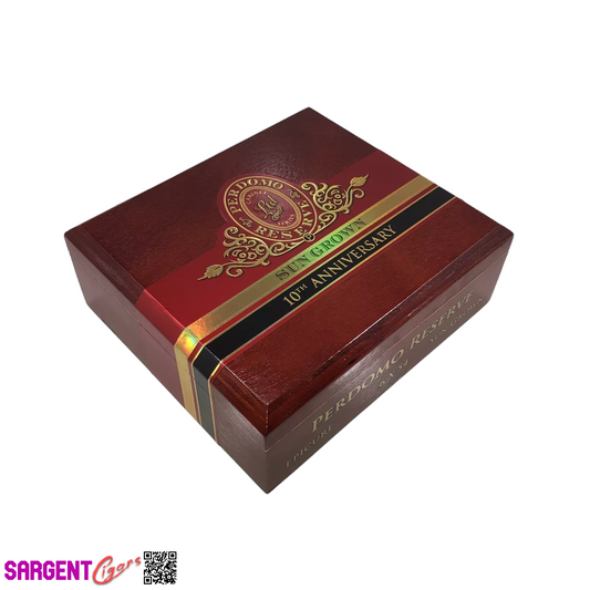 Perdomo 10th Anniversary Sun Grown Epicure Empty Wooden Cigar Box 8x7.25x2.75