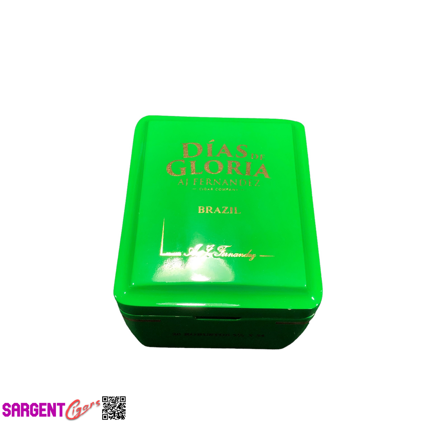 Aj Fernandez Dias De Gloria Brazil Robusto Empty Wooden Cigar Box 5.5x6.5x3.75