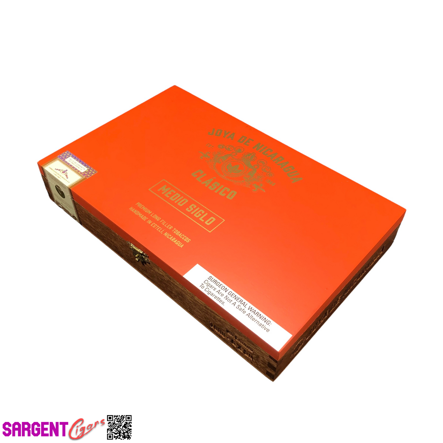 Joya De Nicaragua Clasico Siglo Toro Empty Wooden Cigar Box 11x7x2