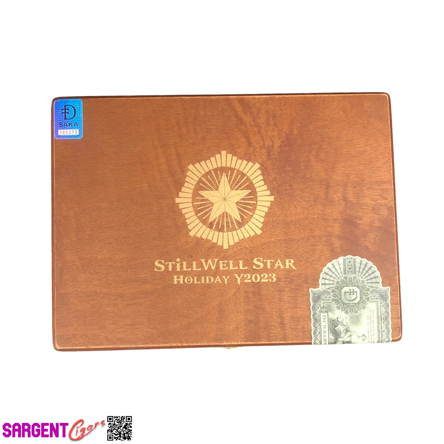 Dunbarton Stillwell Star Y2023 Empty Wooden Cigar Box 11.5x8.5x1.5