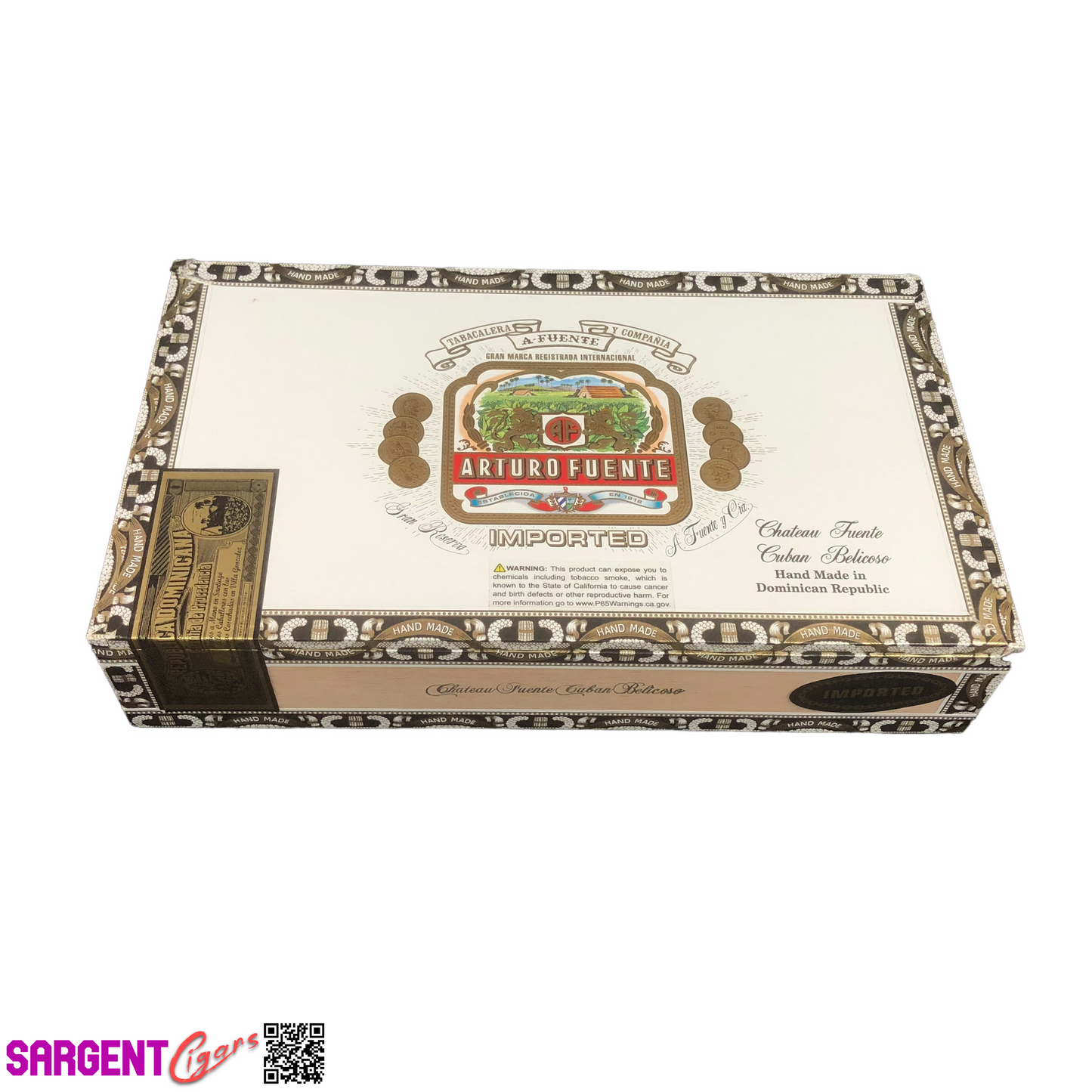 Arturo Fuente Chateau Belicoso Empty Cigar Box 11x6.5x2