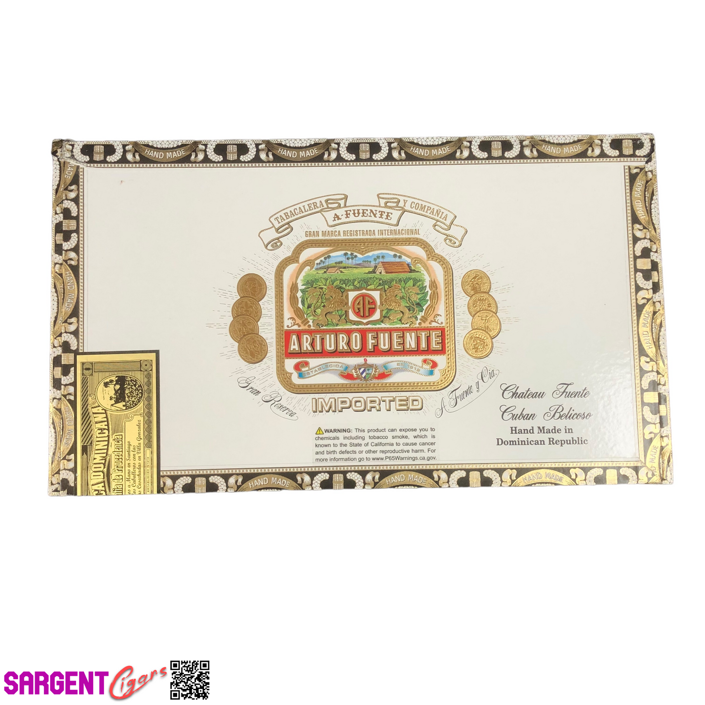 Arturo Fuente Chateau Belicoso Empty Cigar Box 11x6.5x2