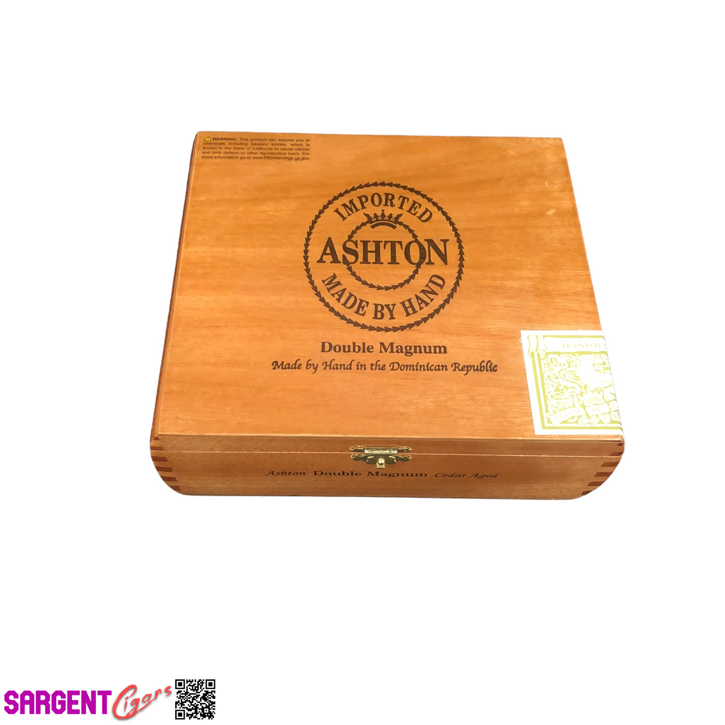 Ashton Classic Double Magnum Empty Wooden Cigar Box 8x7x2.5