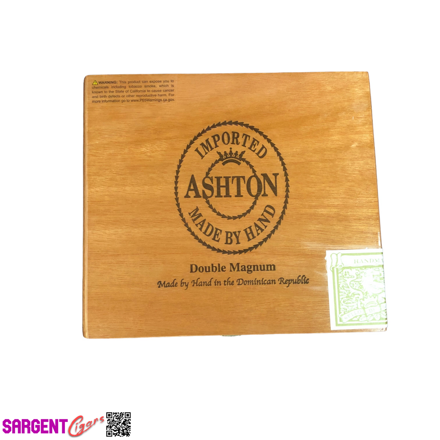 Ashton Classic Double Magnum Empty Wooden Cigar Box 8x7x2.5