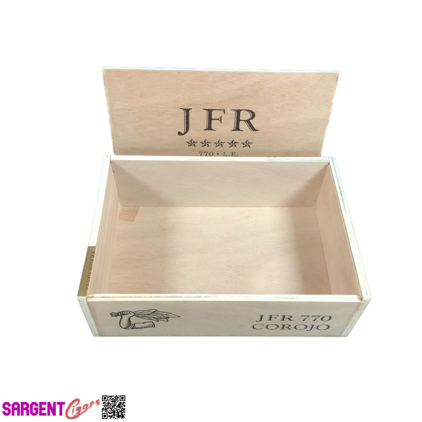 JFR Corojo 770 Empty Wooden Cigar Box 11.5x8x3.5