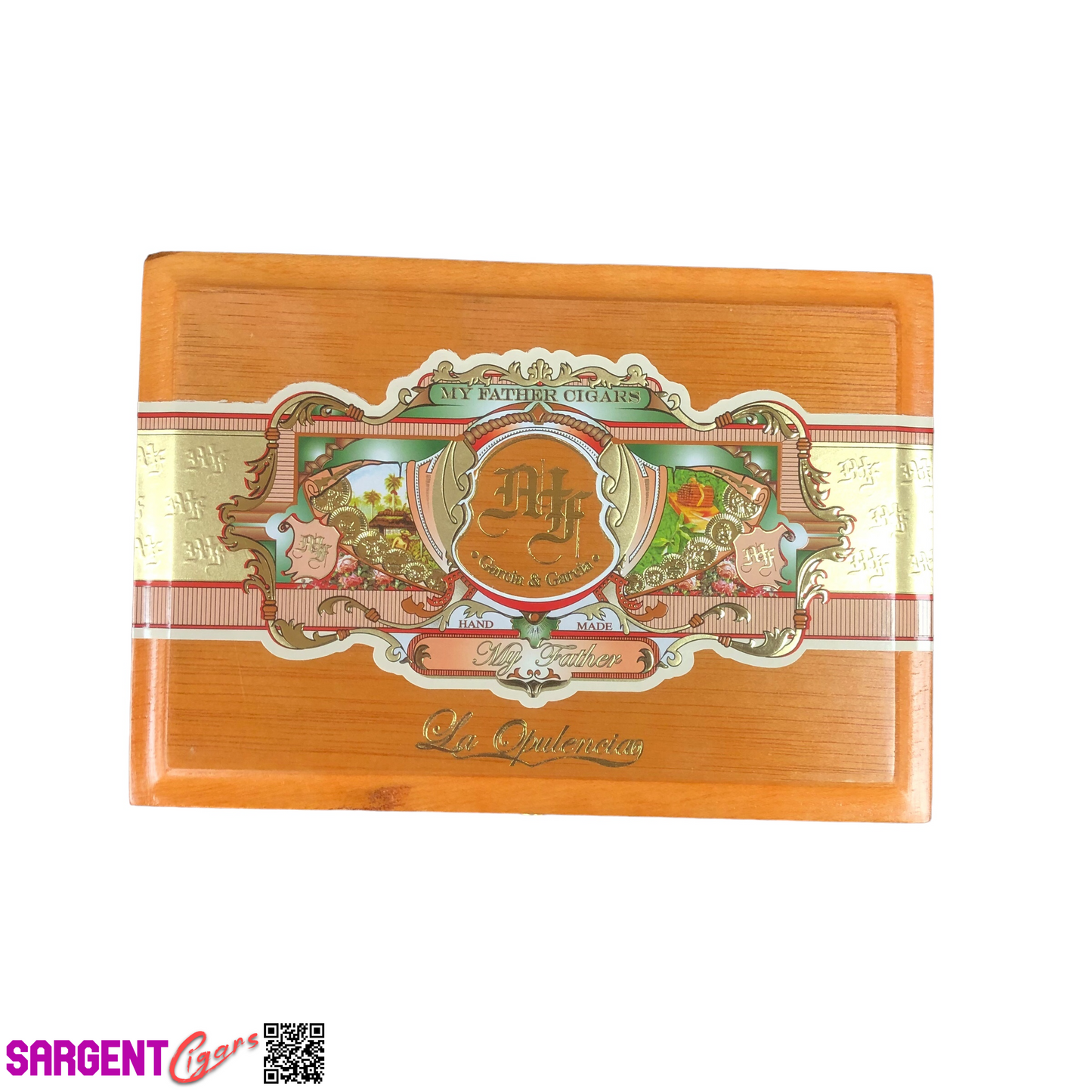 My Father Cigars La Opulencia Robusto Empty Wooden Cigar Box 8.75x6.25x2