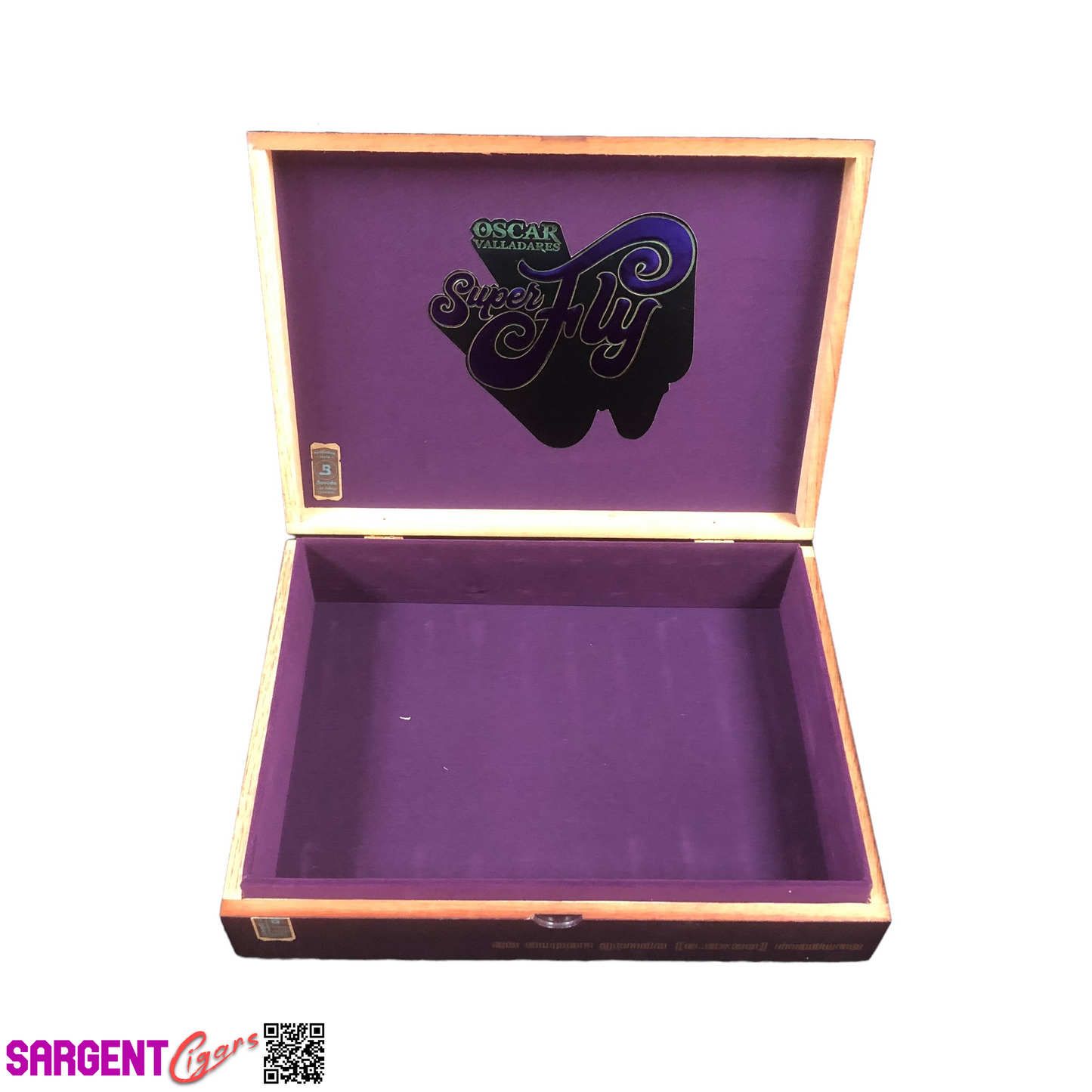 Superfly By Oscar Super Gordo Empty Wooden Cigar Box 10x7.5x2.5