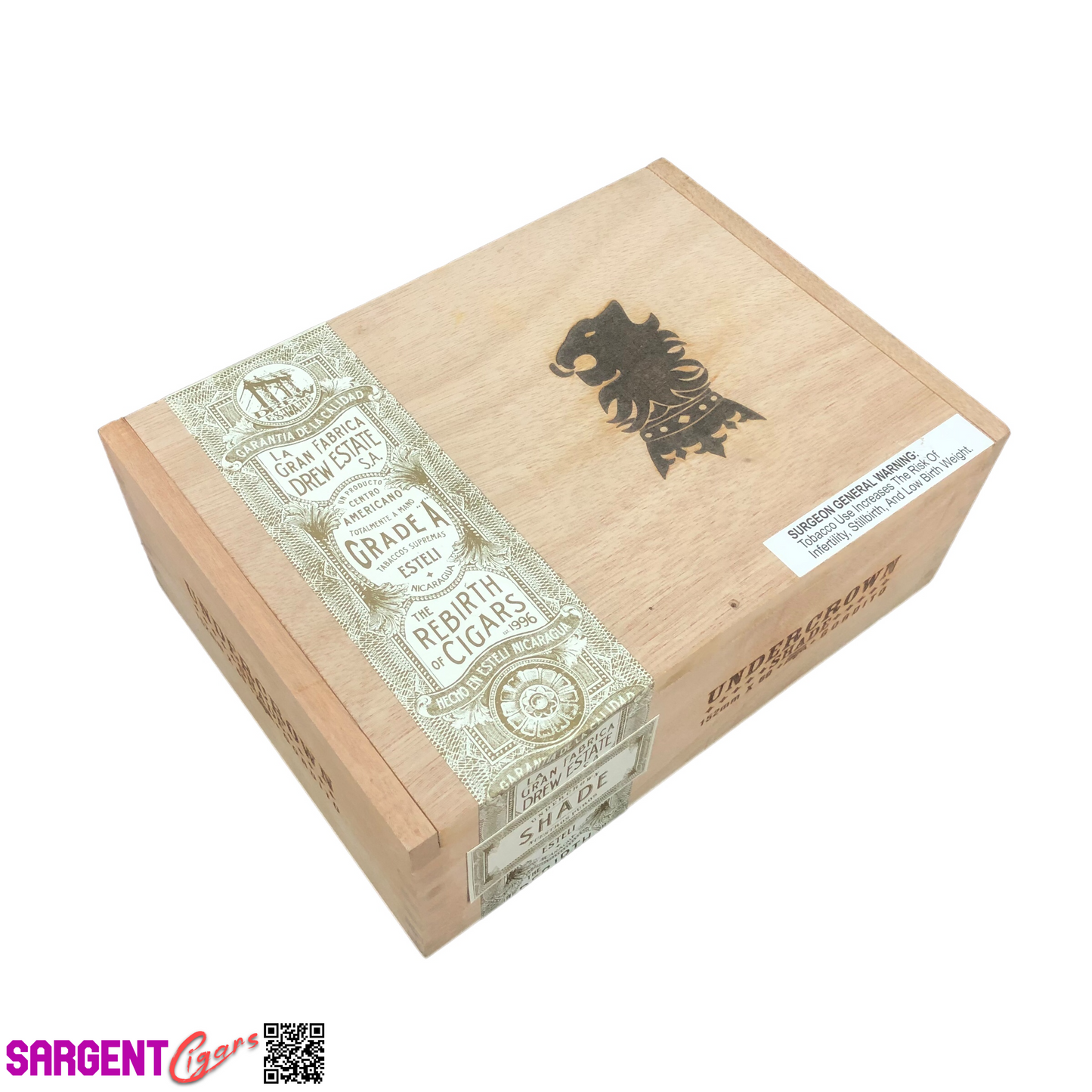 Undercrown Shade Gordito Empty Wooden Cigar Box 9.5x7x3.5