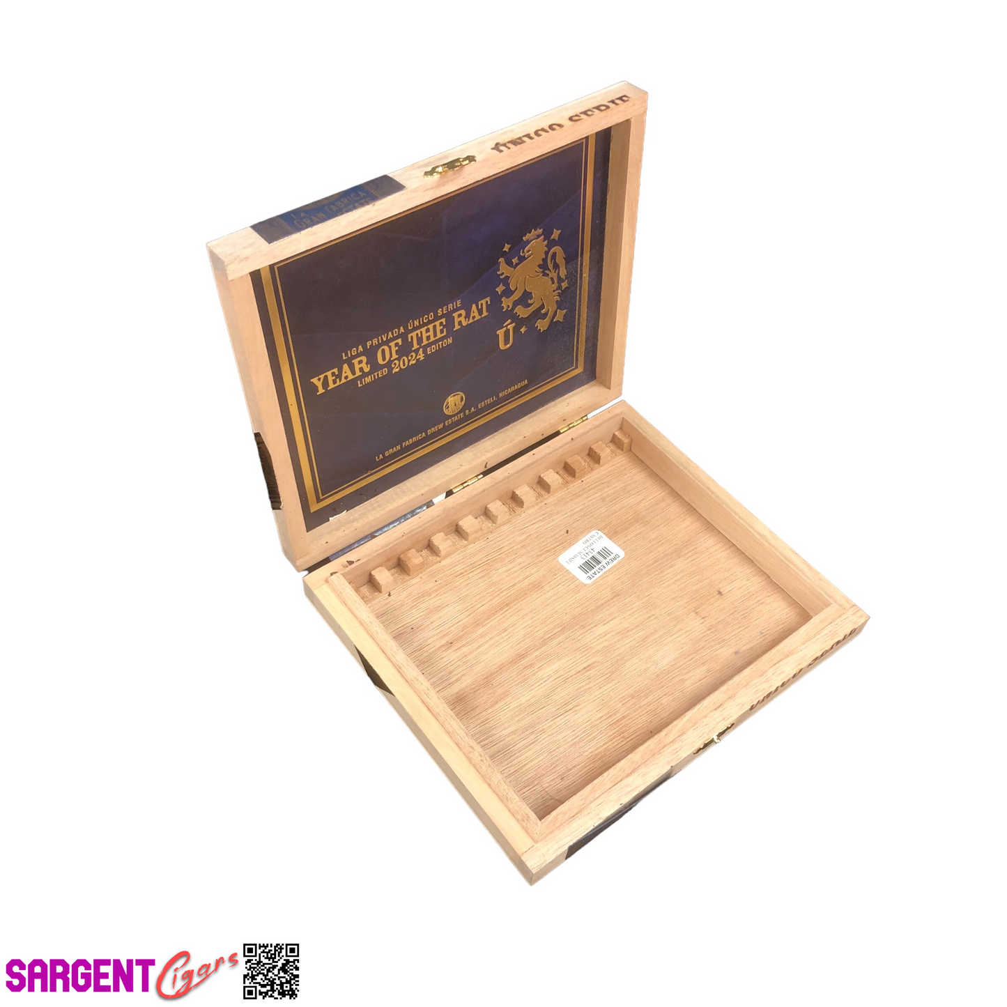 Liga Privada Year of the Rat 2024 Empty Wooden Cigar Box 8.25x7x1.25
