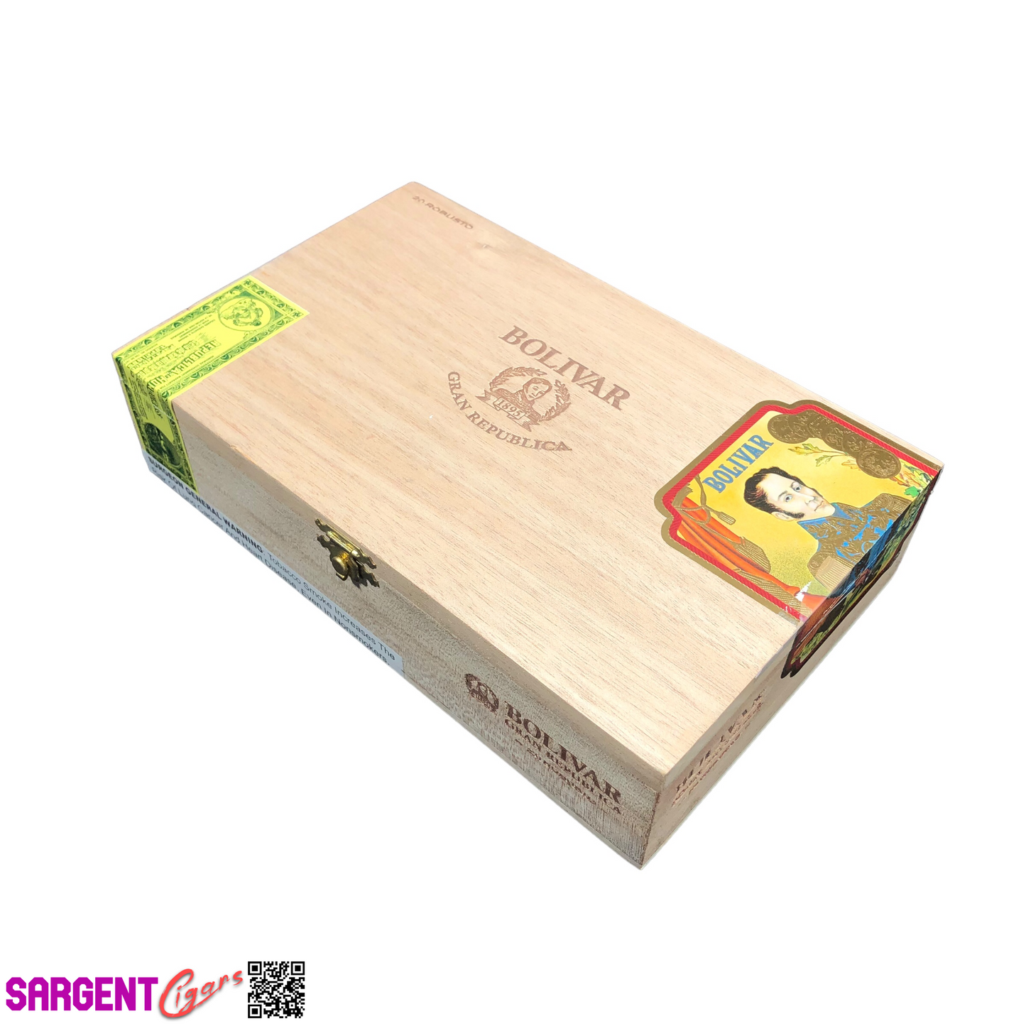 Gran Republica Robusto Empty Wooden Cigar Box 9x5.5x2.25