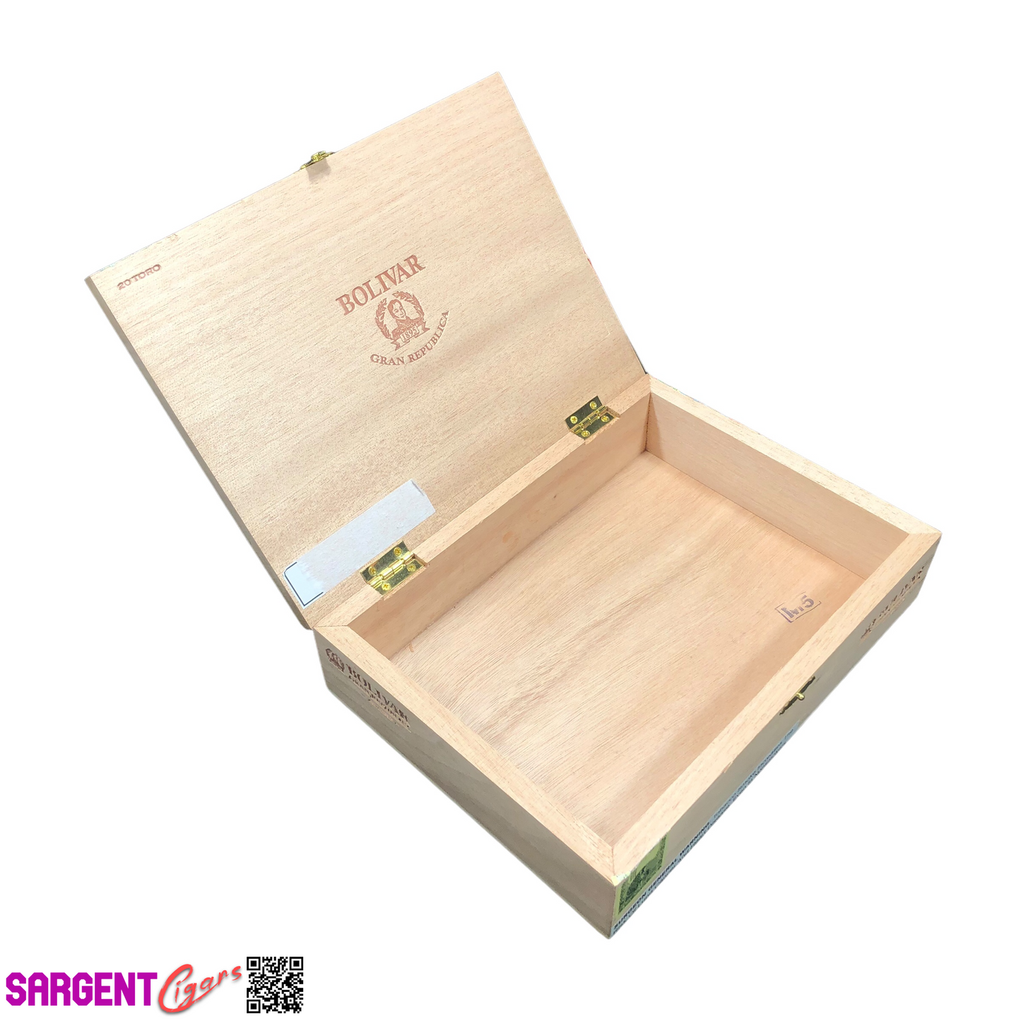 Gran Republica Toro Empty Wooden Cigar Box 9.5x7x2.25