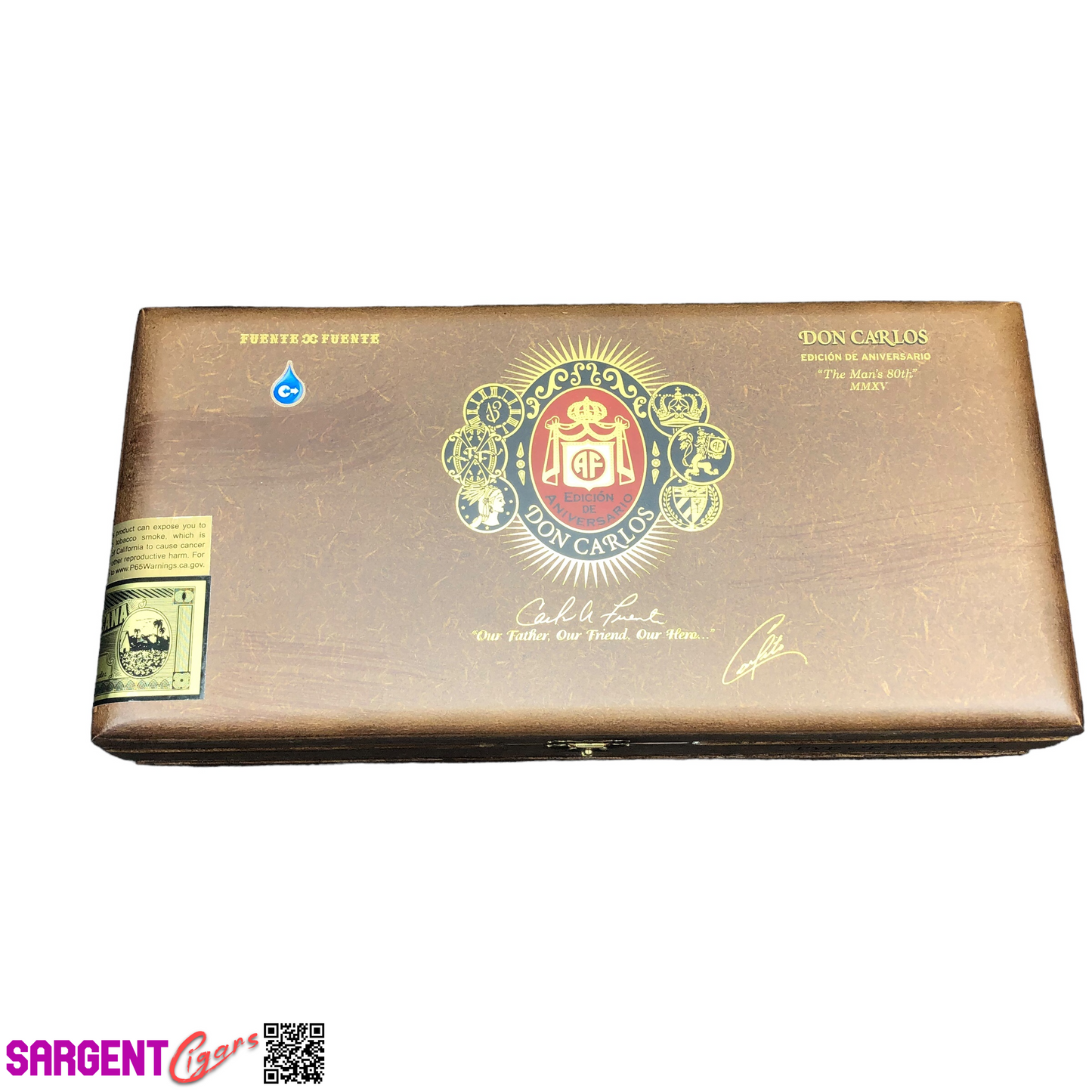 Arturo Fuente Don Carlos Eye of the Bull Empty Wooden Cigar Box 12x5.75x2.5