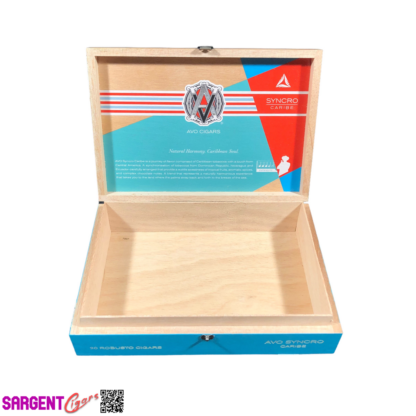 Avo Syncro Caribe Robusto Empty Wooden Cigar Box 8.5x6x2