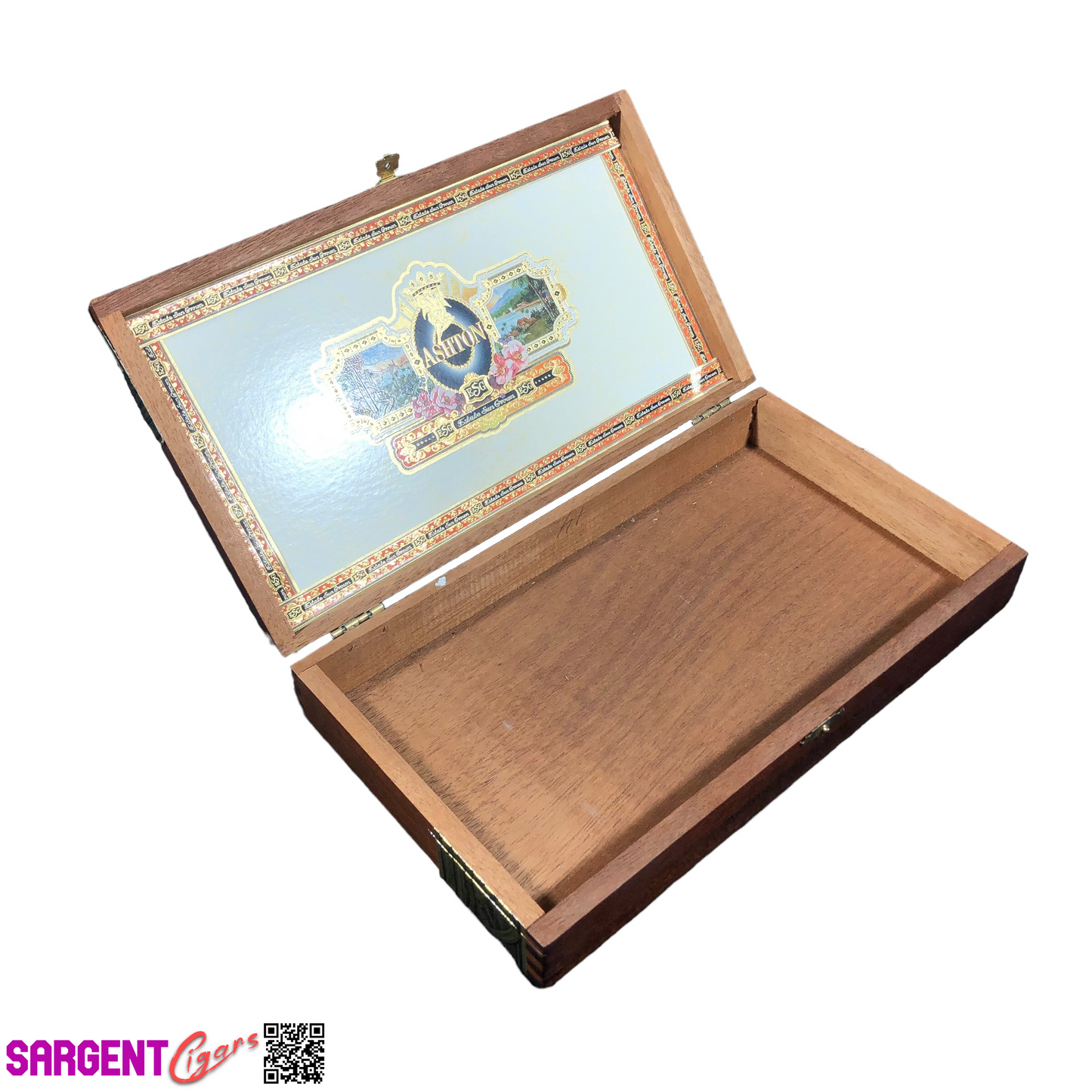 Ashton ESG 21 Year Salute Empty Wooden Cigar Box 11x6.25x2 (1)