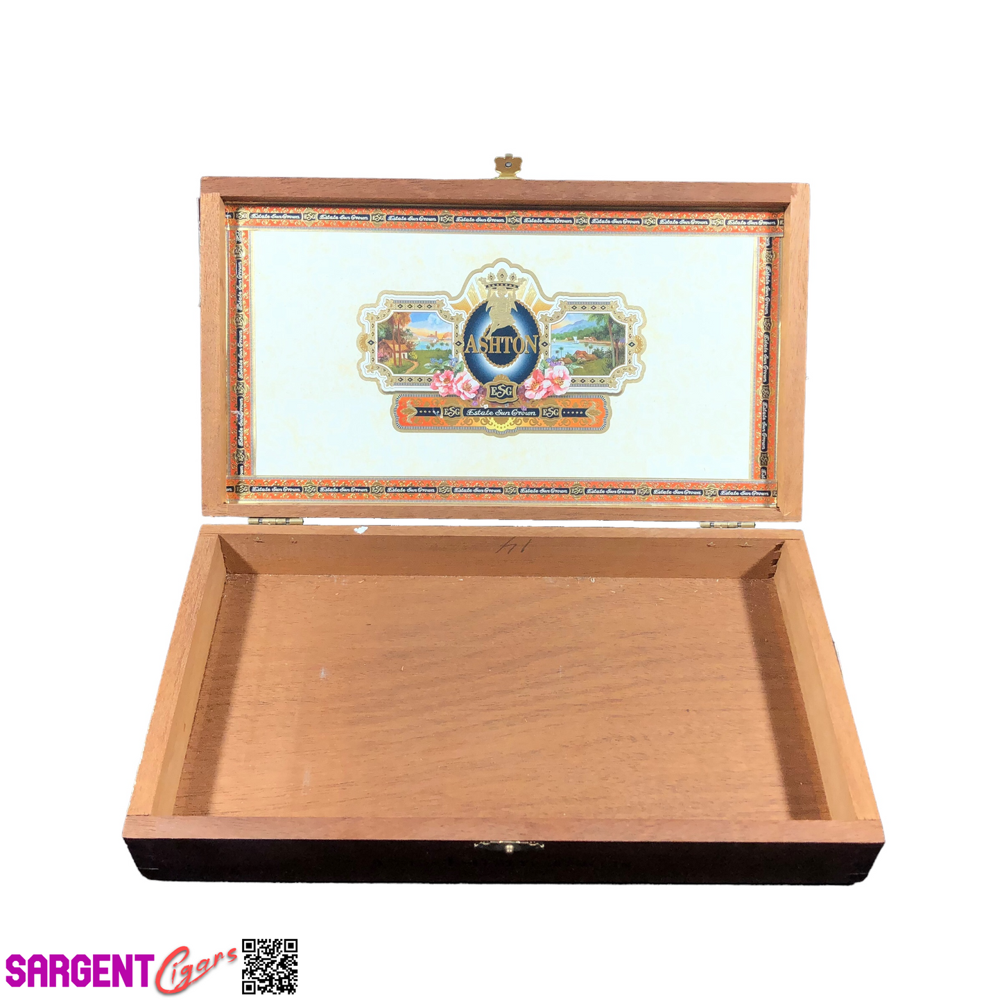 Ashton ESG 21 Year Salute Empty Wooden Cigar Box 11x6.25x2 (1)